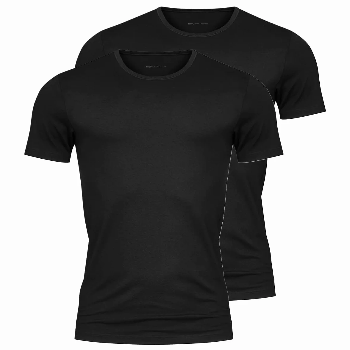 Mey 2-pak Dry Cotton - męski T-shirt - podkoszulek - bawełna, czarny, 6