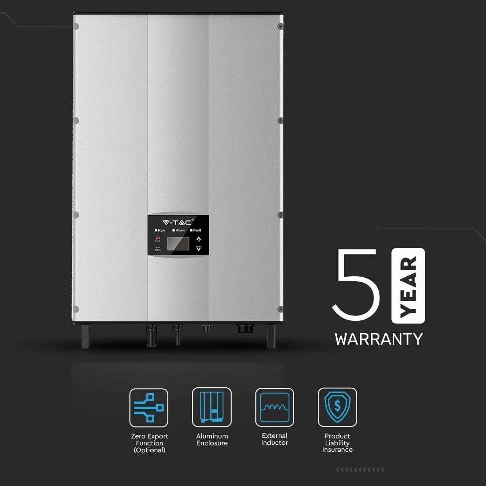 Falownik solarny - trójfazowy - zasilanie sieciowe - 5 lat - IP65 - nr modelu: - VT-6608305