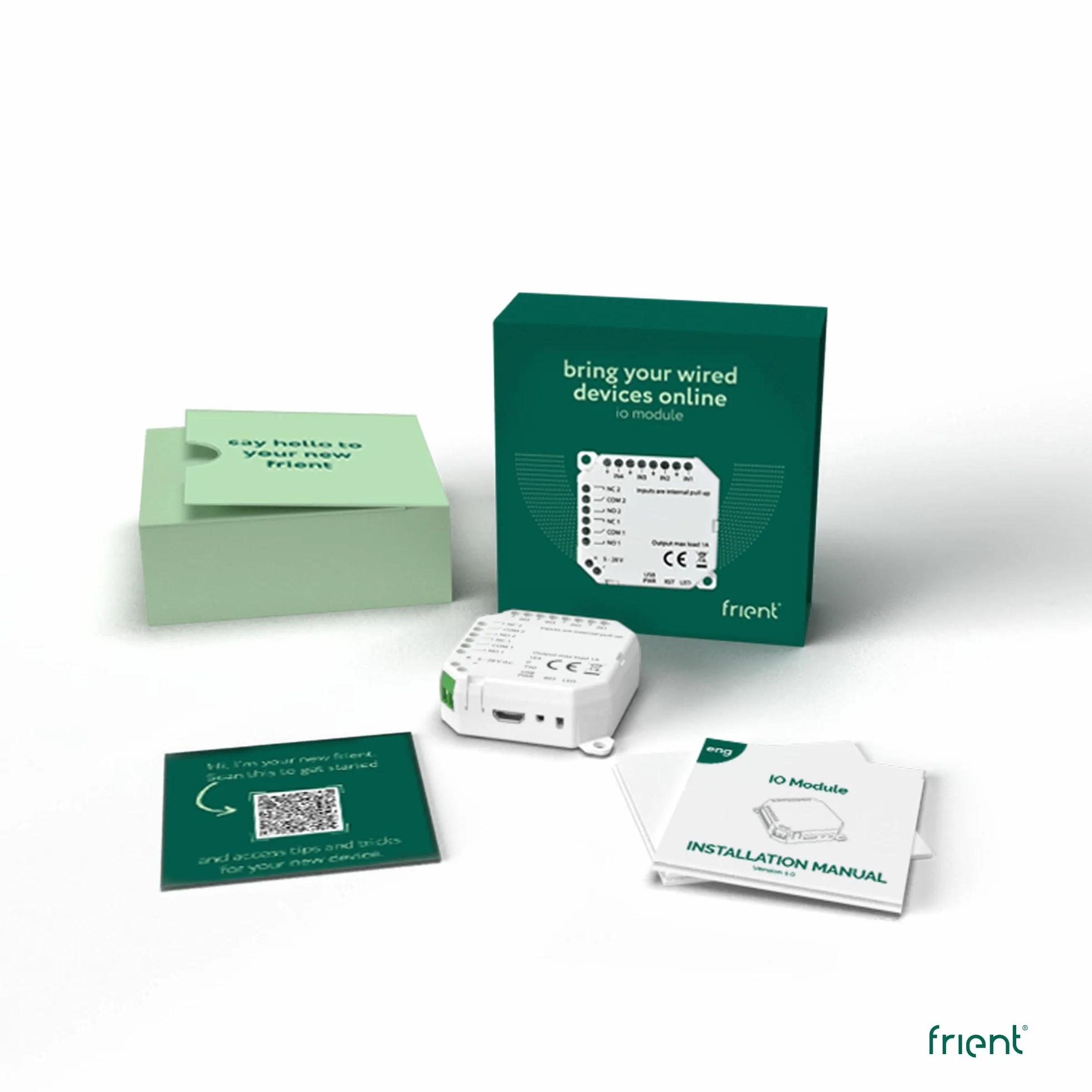 frient IO Module | Moduł wejścia/wyjścia | Moduł łączności inteligentnego domu | Interfejs dla urządzeń przewodowych | Zigbee | Współpracuje z Homey, Home Assistant i SmartThings