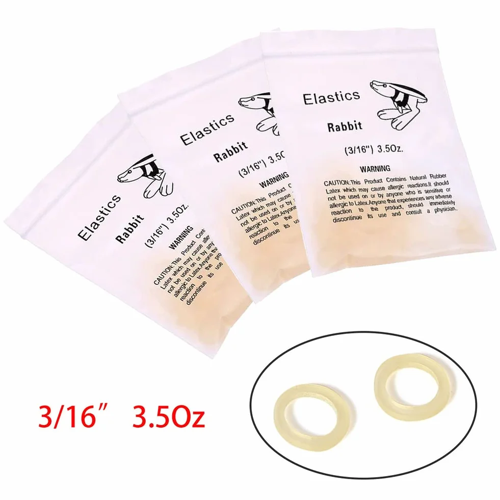 Ortodontyczne gumki gumowe, ortodontyczne luki dentystyczne 3/16 przezroczyste elastyczne taśmy, 300 sztuk uniwersalne, Orthodontics Rubber Band Tool