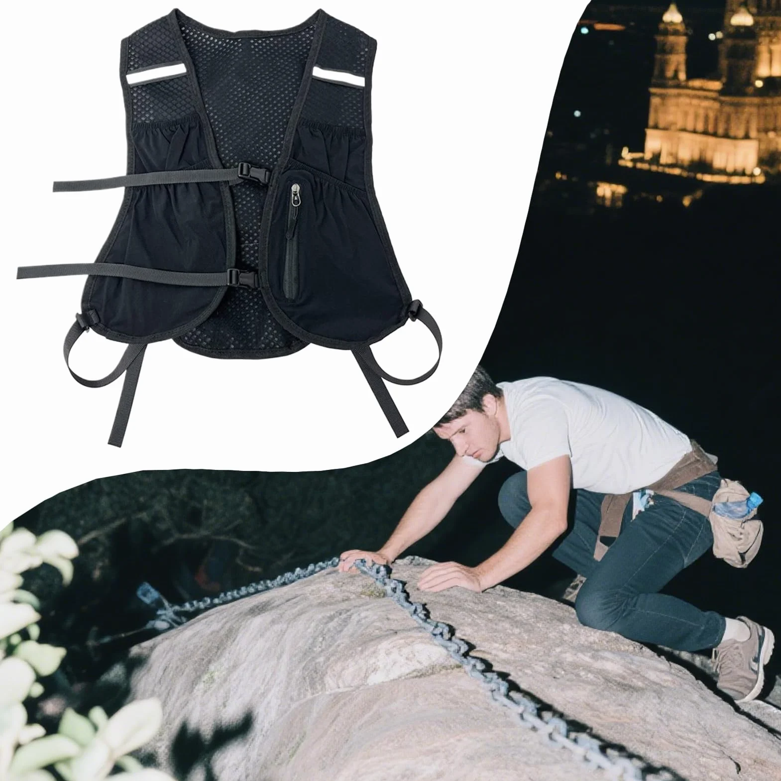 Kamizelka Biegowa Dla M? ?czyzn - Plecak z B?on? Wodn? do Joggingu | Plecako-Kamizelki Do Aktywno?ci Zewn?trz Sport Turystyka Bieganie Trekking Rower Fitness