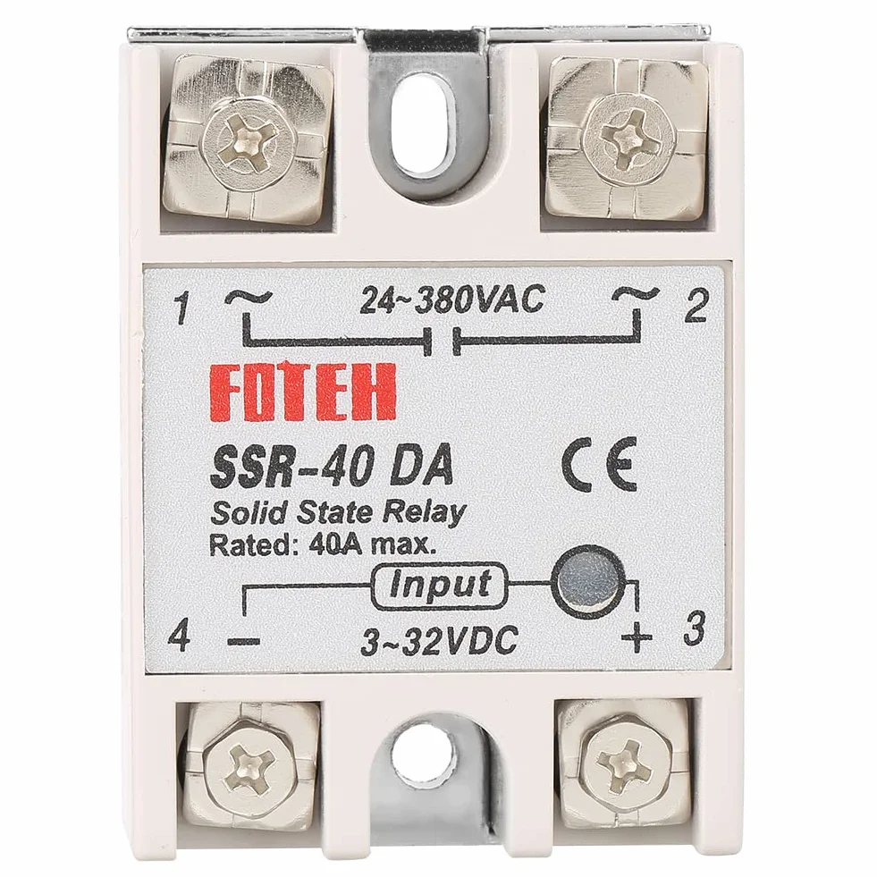 Akozon AUTO jednofazowy moduł przekaźnika statycznego DC-AC SSR-40DA 25A + przekaźnik półprzewodnikowy 5V 220V