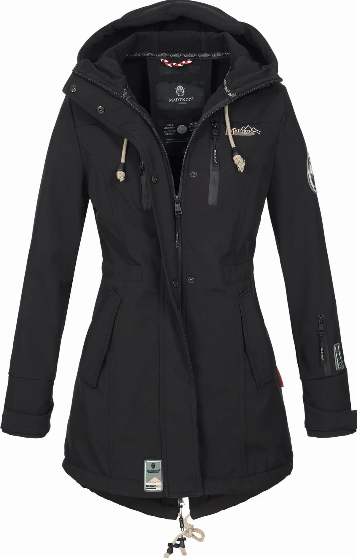 MARIKOO damska kurtka zimowa Softshell B614 wodoodporny