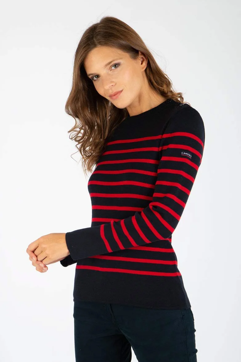 Armor Lux Sweter Kobiety Pull Marin "Briac" Femme