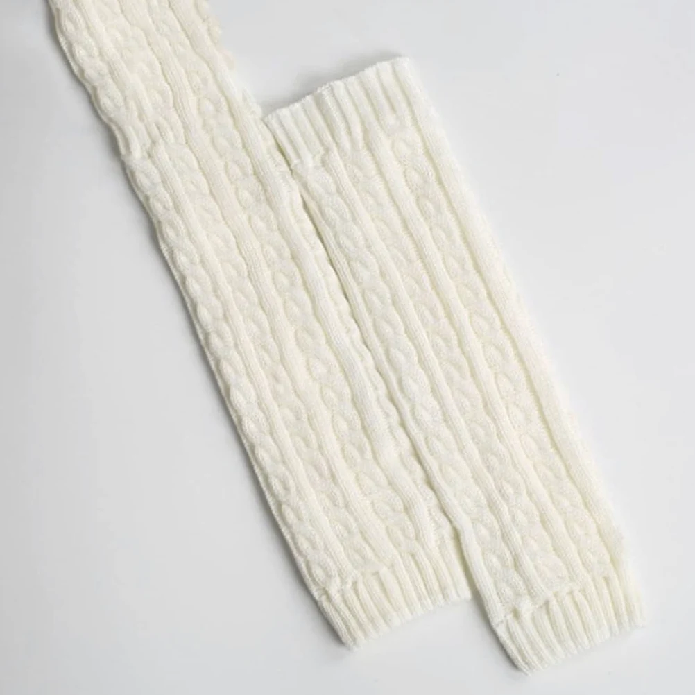 Zimowe długie ciepłe ocieplacze na nogi dla kobiet Knitting podkolanówki damskie skarpety do butów (kolor: C, rozmiar: 40 cm) (C 40 cm)
