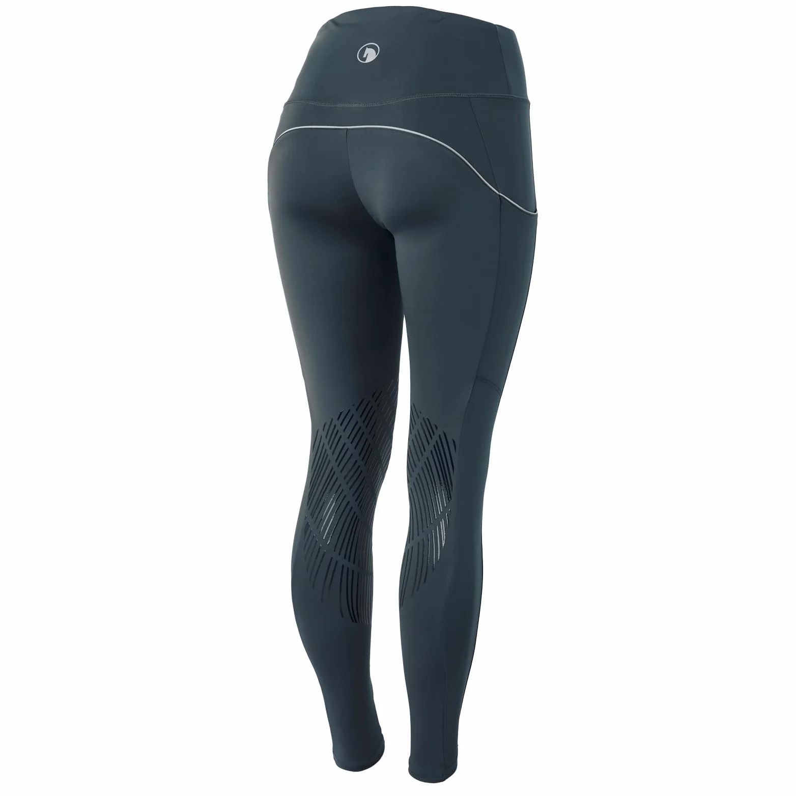 HORZE Funkcjonalne damskie legginsy do jazdy konnej Nicki z obszyciem na kolanach i wysokim ściągaczem