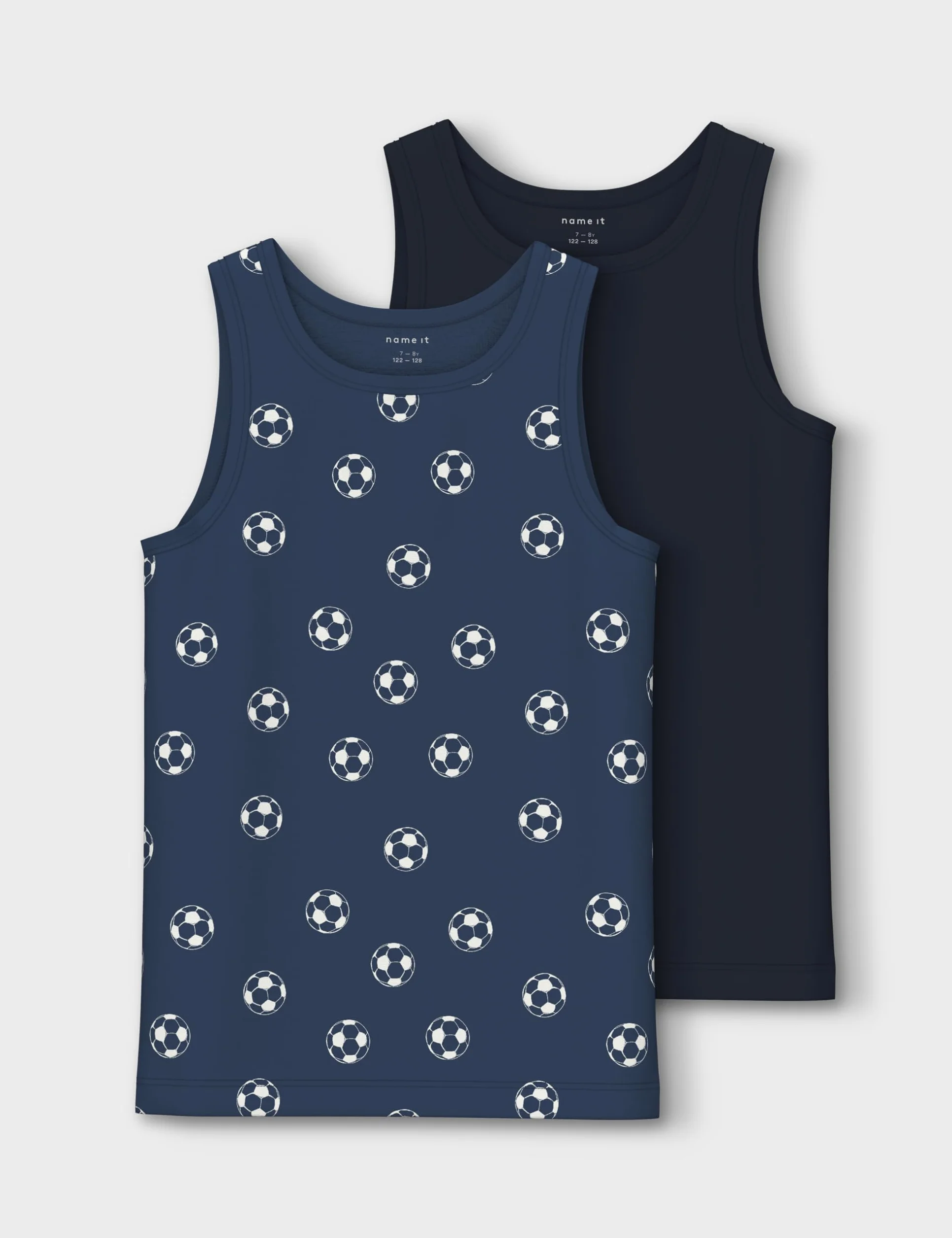 NAME IT Podkoszulek Chłopcy Nkmtank Top 2p Dark Denim Football Noos