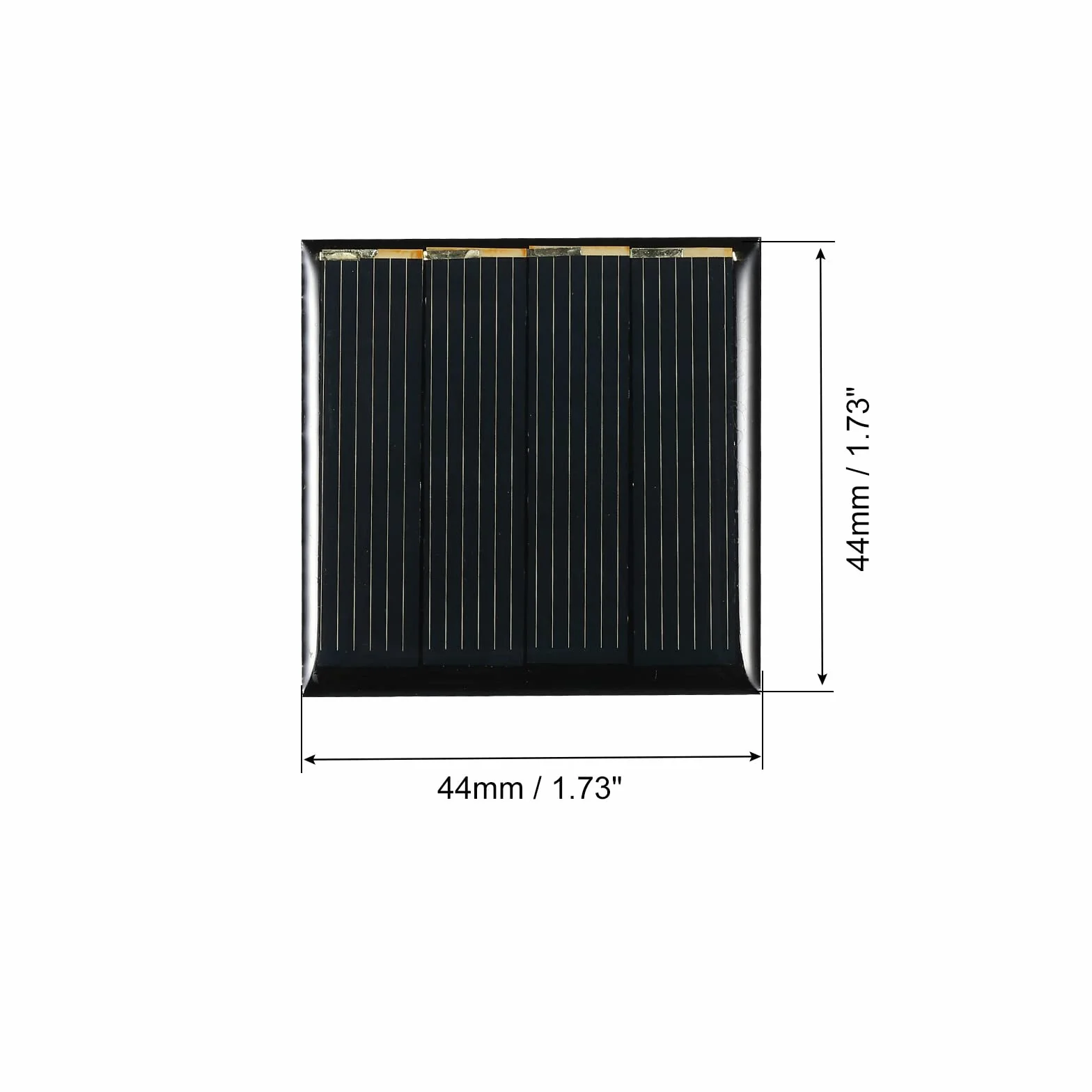 sourcing map Zestaw 10 sztuk kolektorów słonecznych mini panel słoneczny ogniwo do projektów elektrycznych DIY zasilanie energią słoneczną bateria zestaw do montażu 2 V 110 mA 0,22 W