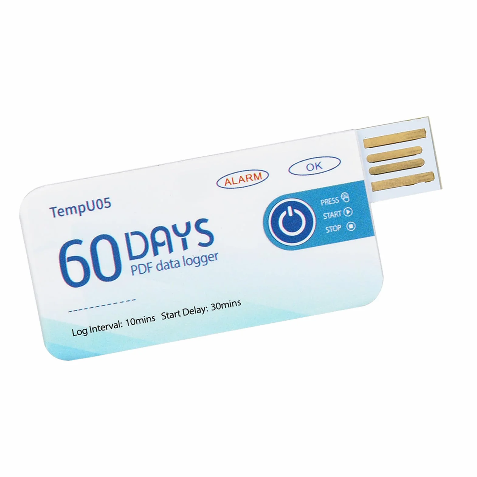 Rejestrator Temperatury, Przechowuj 10000 Danych Rejestrator Temperatury USB o Wysokiej Czułości dla Produktów Chemicznych do Procesu Przechowywania żywności (TempU05)