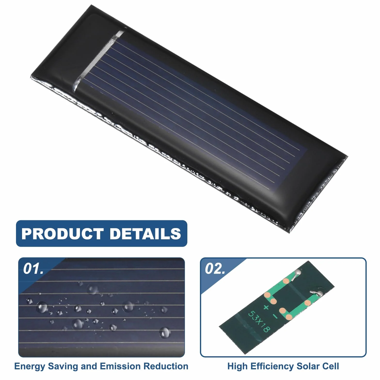 QUARKZMAN 8 sztuk 0,5 V 0,08 W 0,16 A mini moduły słoneczne do energii słonecznej, małe ogniwa fotowoltaiczne do ładowania materiałów elektrycznych DIY, zestaw do zabawek elektrycznych, zestawy