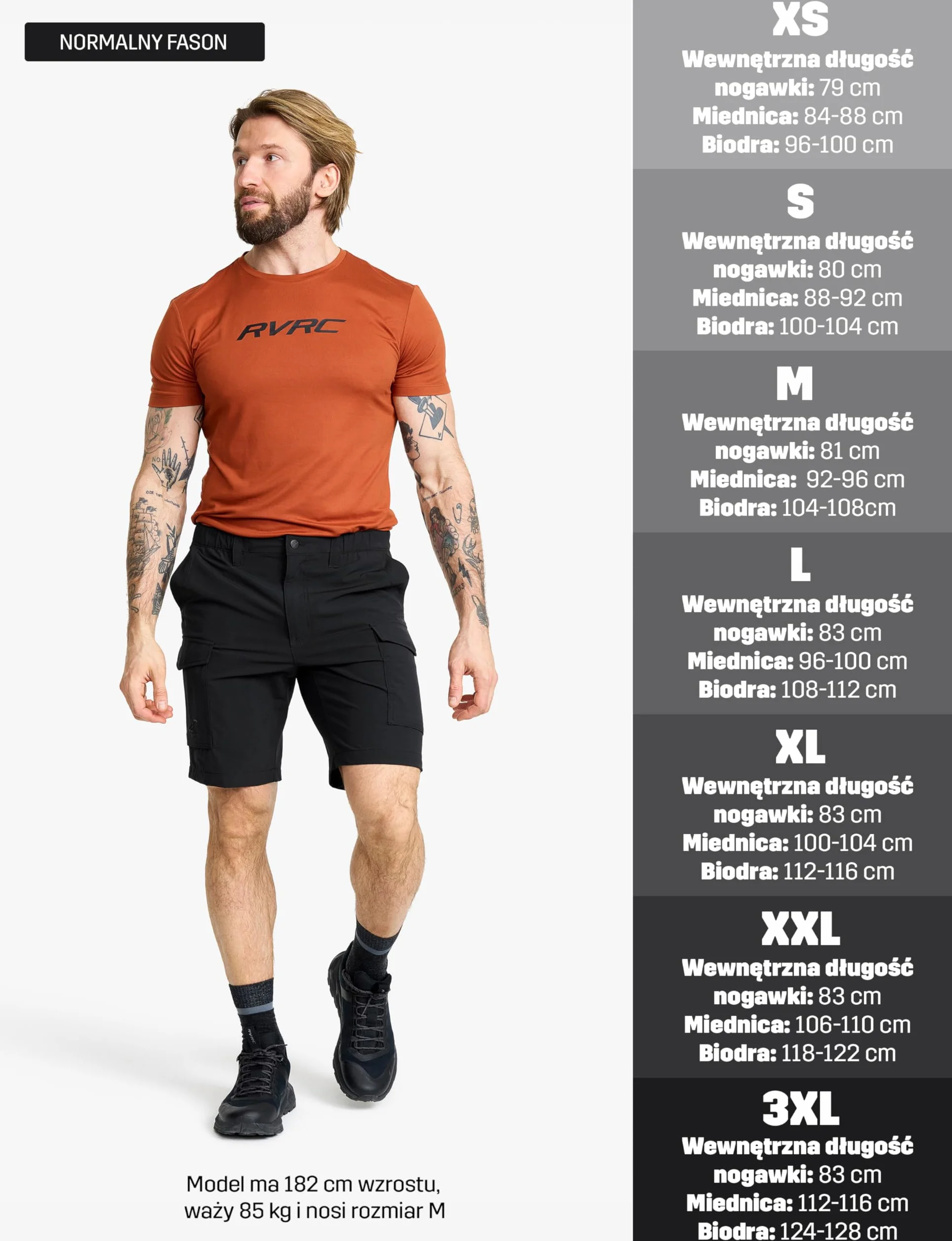 RevolutionRace Adventure Cargo Stretch Shorts Męskie, Lekkie i praktyczne spodenki turystyczne