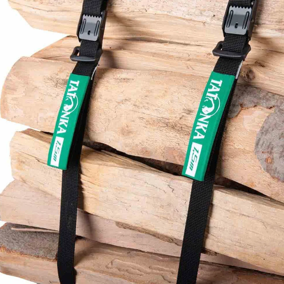 Tatonka Pasek do pakowania Easy Strap 18 mm / 1,5 m (2 sztuki) – dwa pasy mocujące z metalową klamrą – szerokość 1,8 cm i długość 150 cm – do regulacji objętości lub mocowania wyposażenia