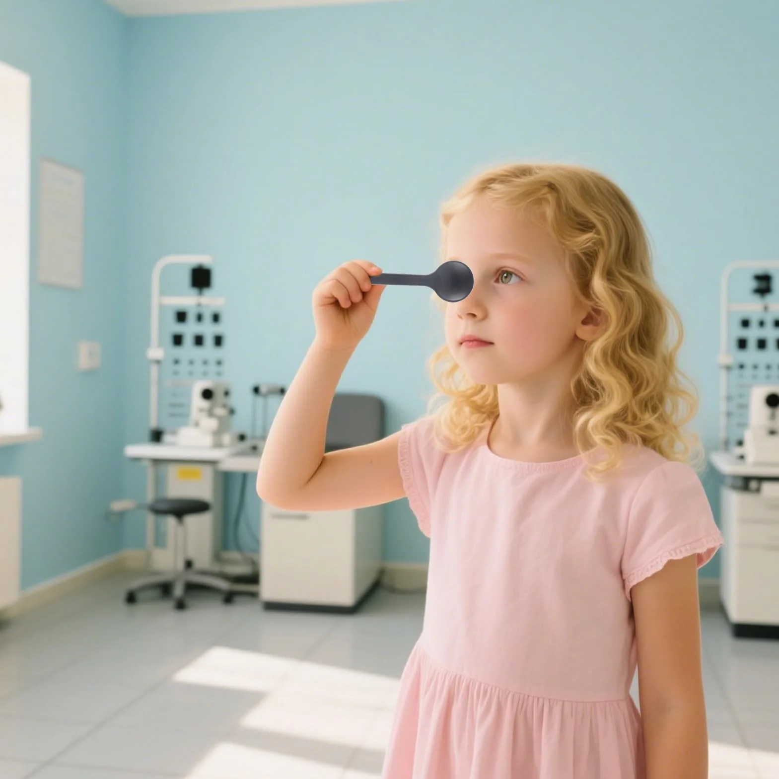 Przenośny Okluder Oczny,Przyrząd Optometryczny Do Testów Tablicowych - Przenośna Zasłonka Oczna Bez Poślizgu Dla Ortoptysty Optometrysty Okulisty