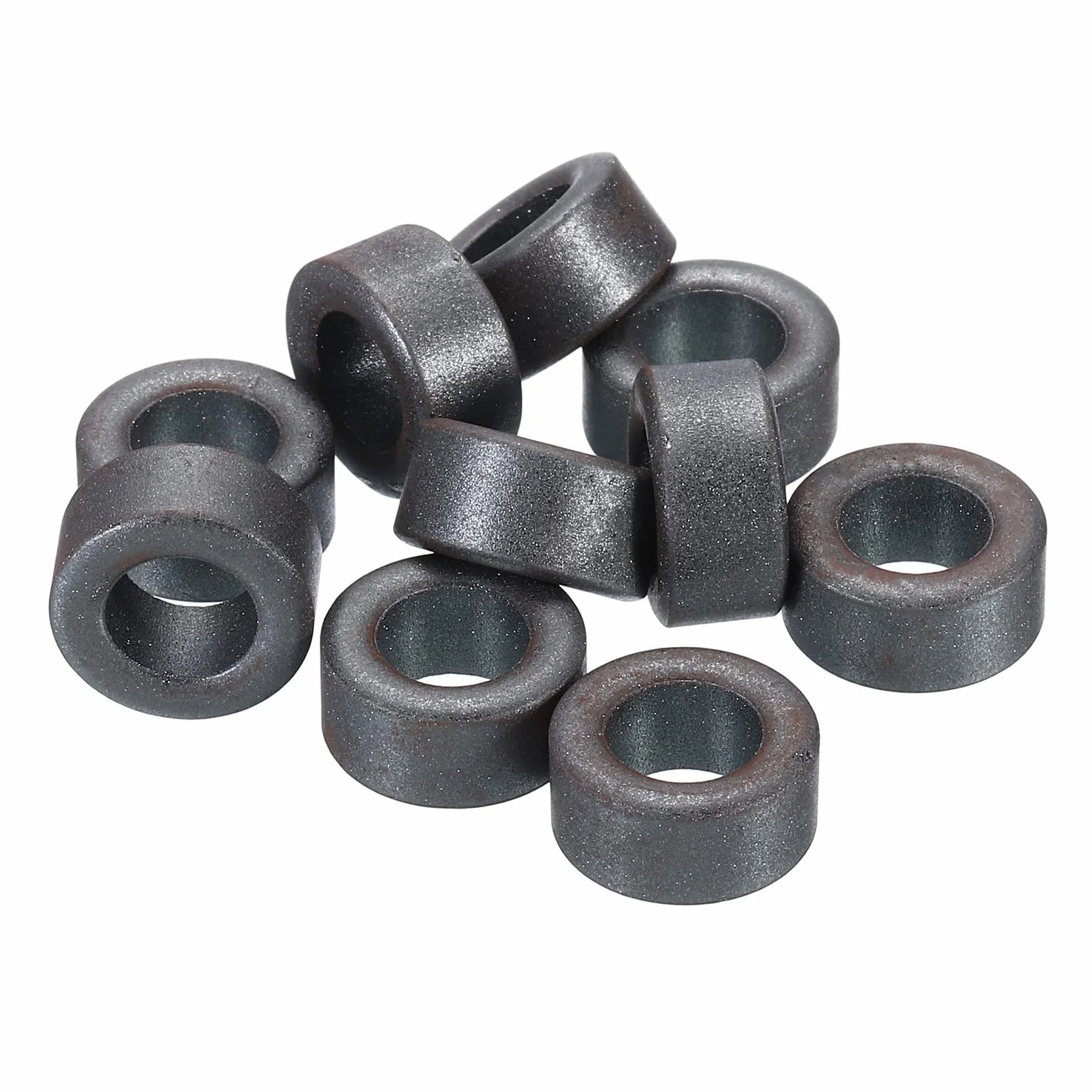 PATIKIL Rdzeń ferrytowy toroidalny 14 mm x 8 mm x 7 mm, 10 sztuk transformatora indukcyjnego cewki oringowej, czarny