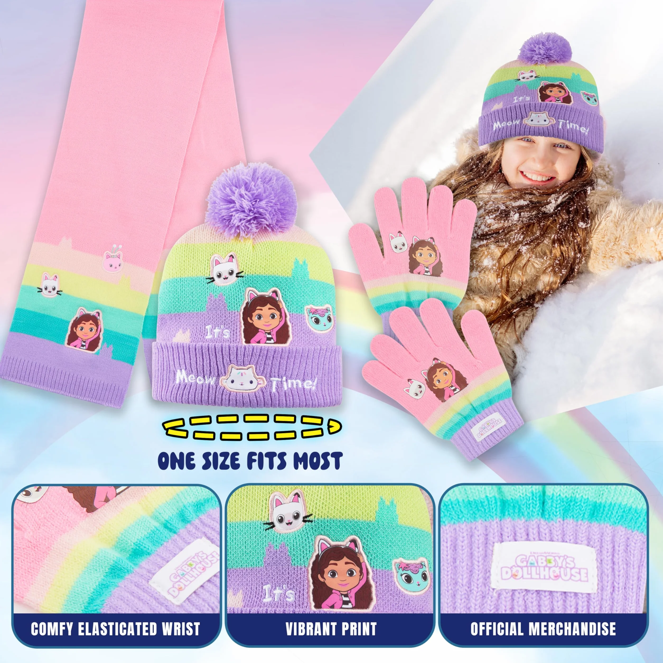 Gabby's Dollhouse Zestaw zimowych akcesoriów dla dziewcząt
