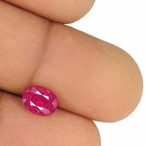 Naturalny Rubin Kamień Szlachetny 3,5 ct Owalny Luźny Kamień z Certyfikatem Laboratoryjnym