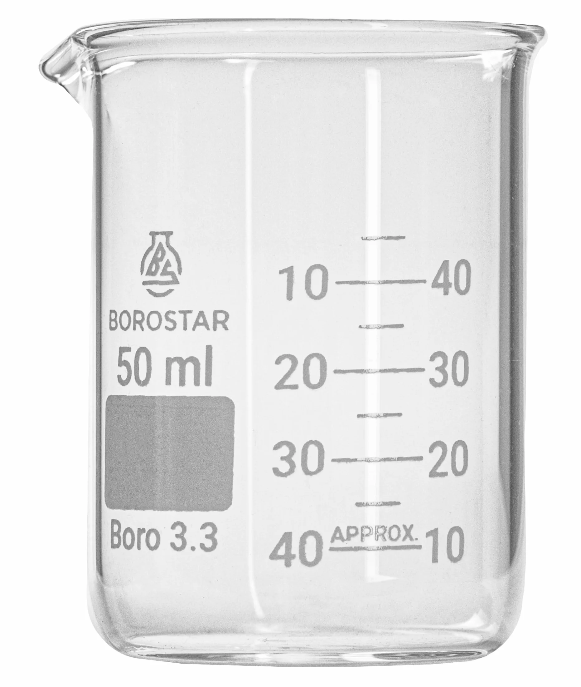 Zlewka Boro 3.3 niska forma z podziałką i dzióbkiem 50 ml