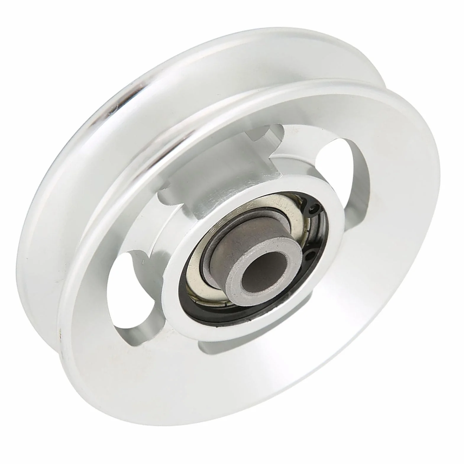 Akozon Koło pasowe, domowe przystawki na siłownię, akcesoria do treningu siłowego, 115 mm, koło pasowe fitness ze stopu aluminium (średnica 90 mm)