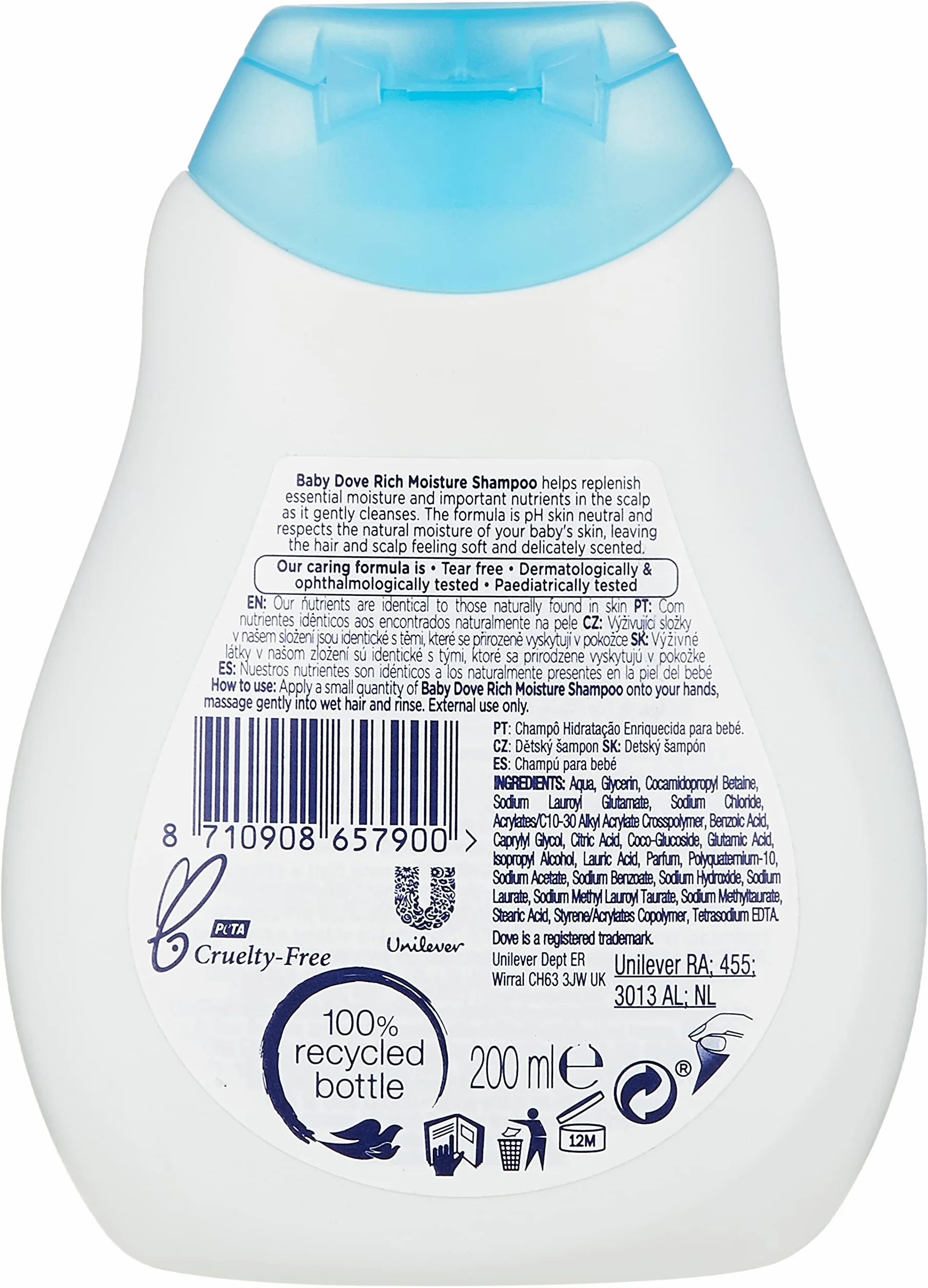 Dove Baby Shampoo - 200 mk (voor gevoelige huid)