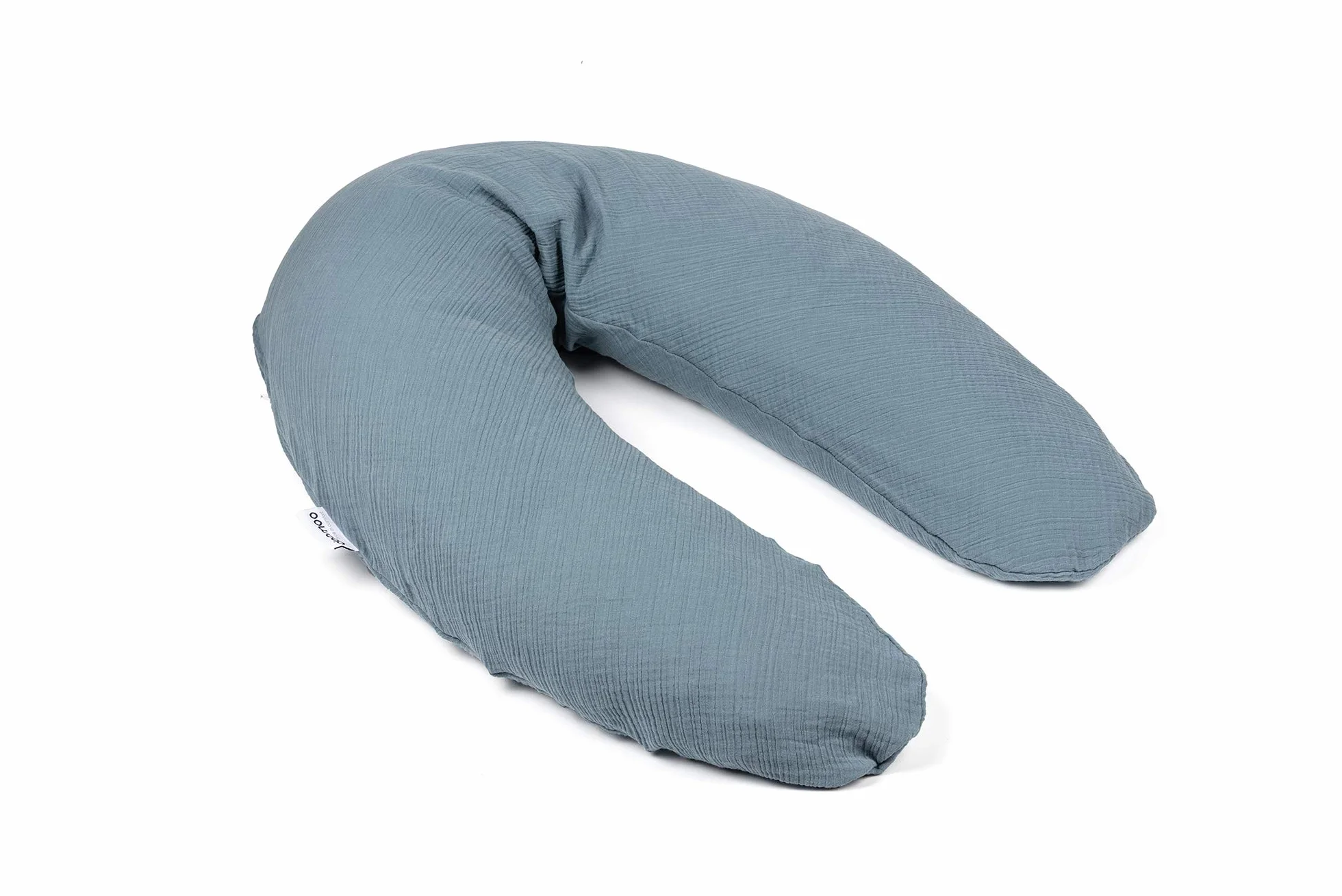 doomoo Basics Comfy Big Tetra Wielofunkcyjna poduszka ciążowa do spania/karmienia piersią/relaksu wypełniona mikrokulkami z poszewką nadającą się do prania niebieską