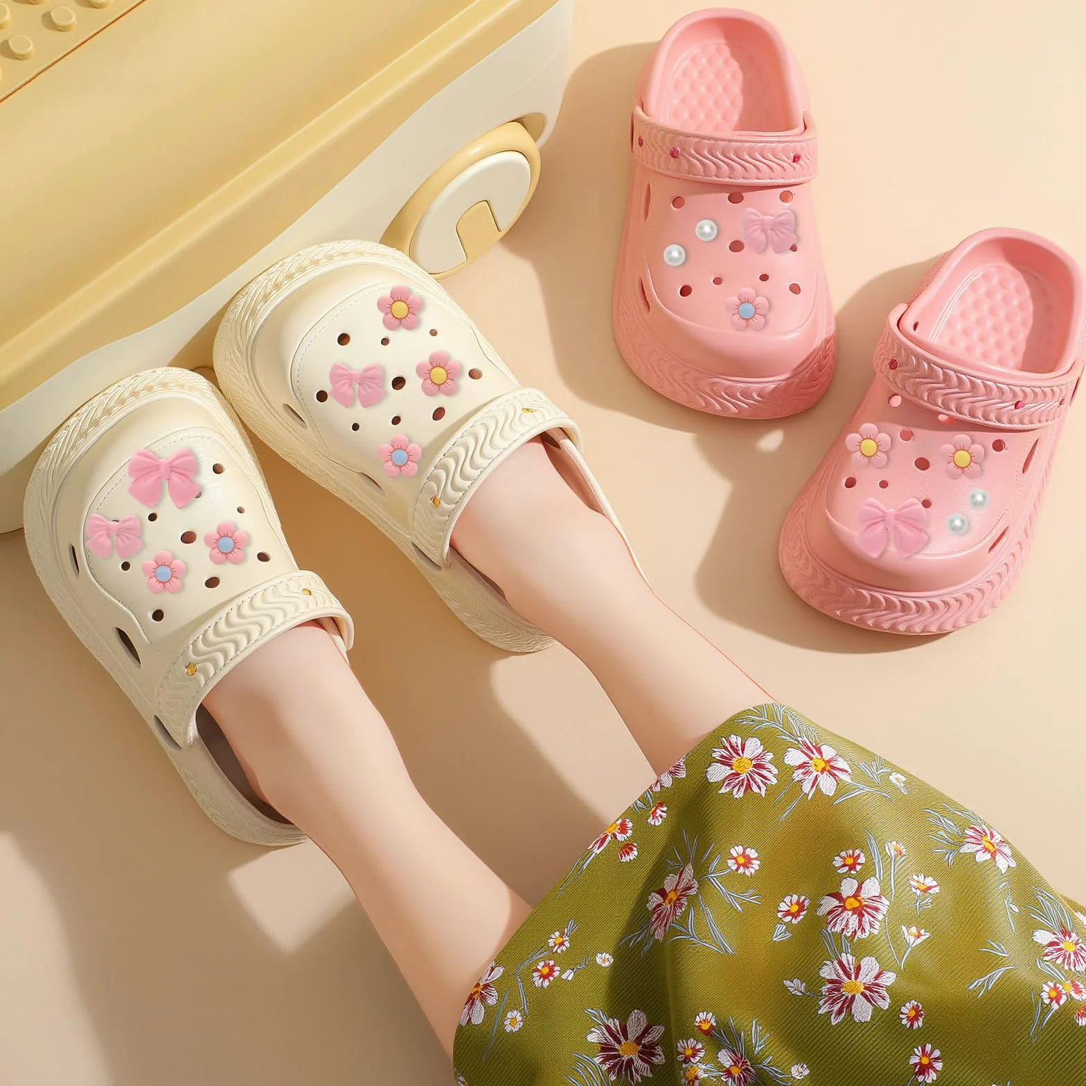 Zawieszka do butów, zawieszka w kształcie kwiatu, do butów Crocs, urocze buty, akcesoria dla dziewcząt, chłopców i dorosłych