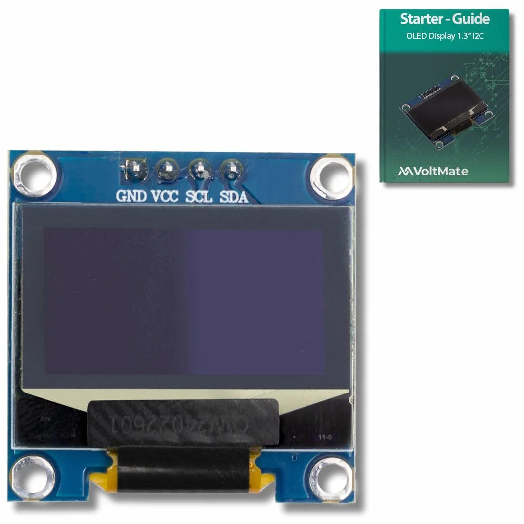 VoltMate 3 x wyświetlacz OLED z interfejsem I2C, chip SSH1106, rozdzielczość 128 x 64 pikseli, obsługuje białe znaki, kompatybilny z Arduino i Raspberry Pi