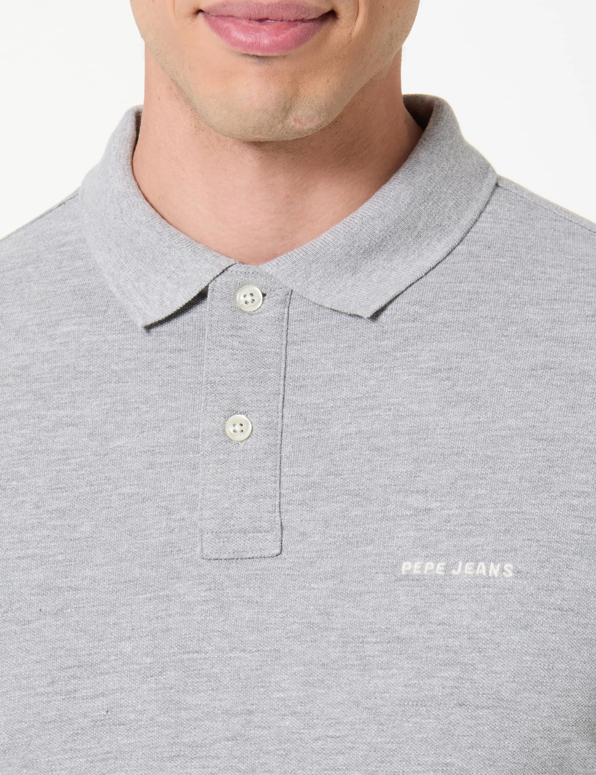 Pepe Jeans Męska koszulka polo M Basic Long Polo, szara (Marl Grey), M, Szary (Marl Grey), M