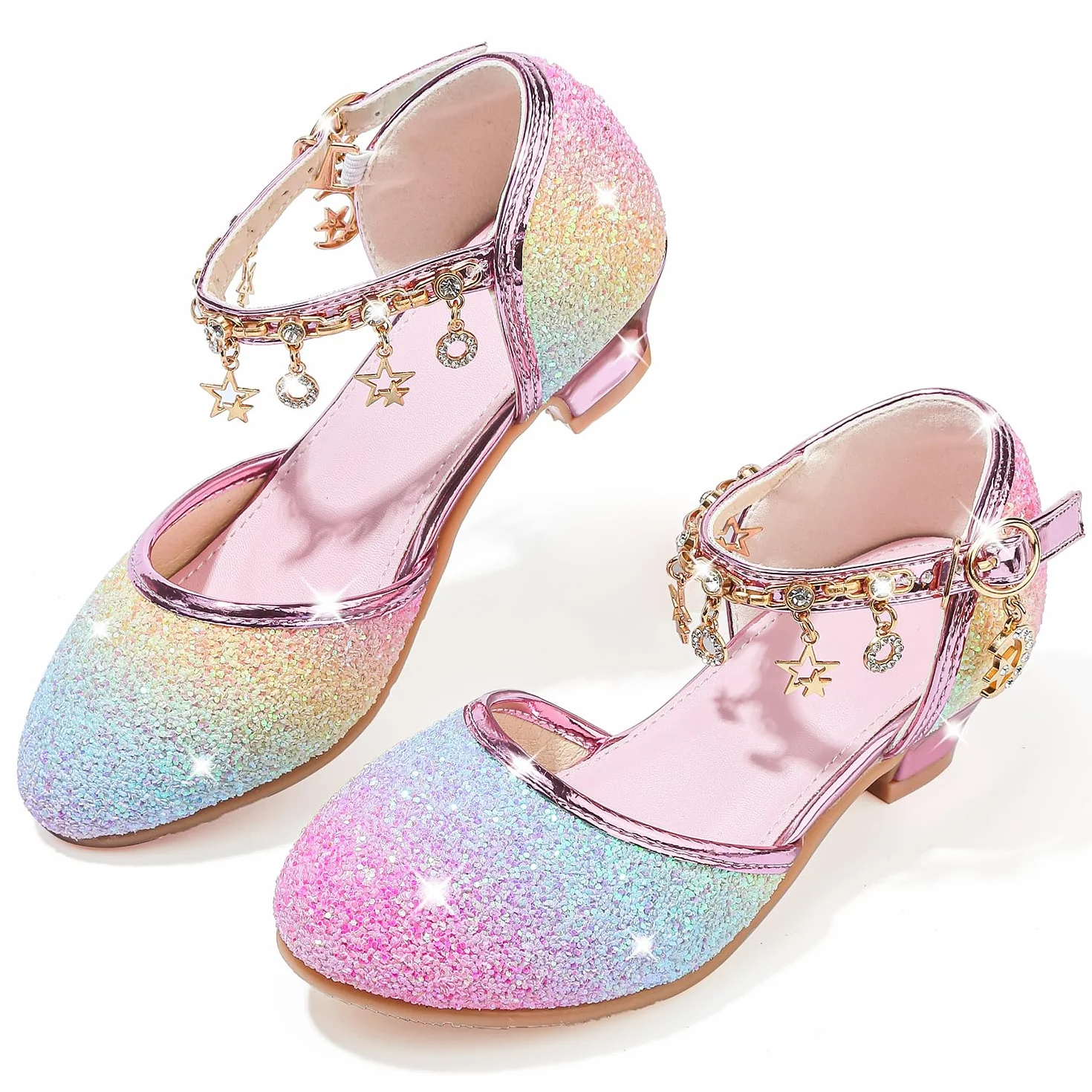 Buty księżniczka dziewczyna cekiny przebranie na wysokim obcasie Cosplay ślub Boże Narodzenie rocznica ceremonia przyjęcie tancerki baletki sandały kryształ bling