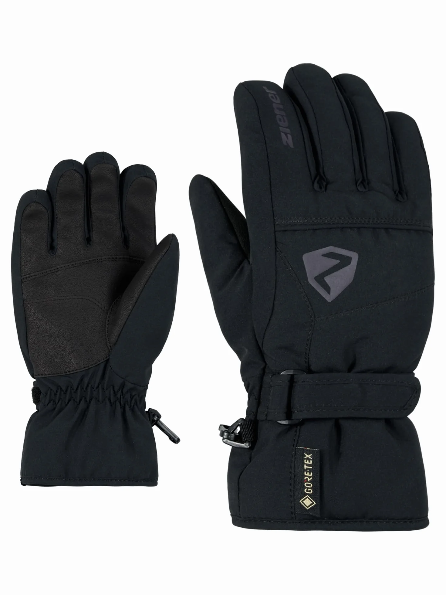 Ziener LAGO GTX Glove Junior rękawice narciarskie wodoodporne oddychające czarne rozmiar 3