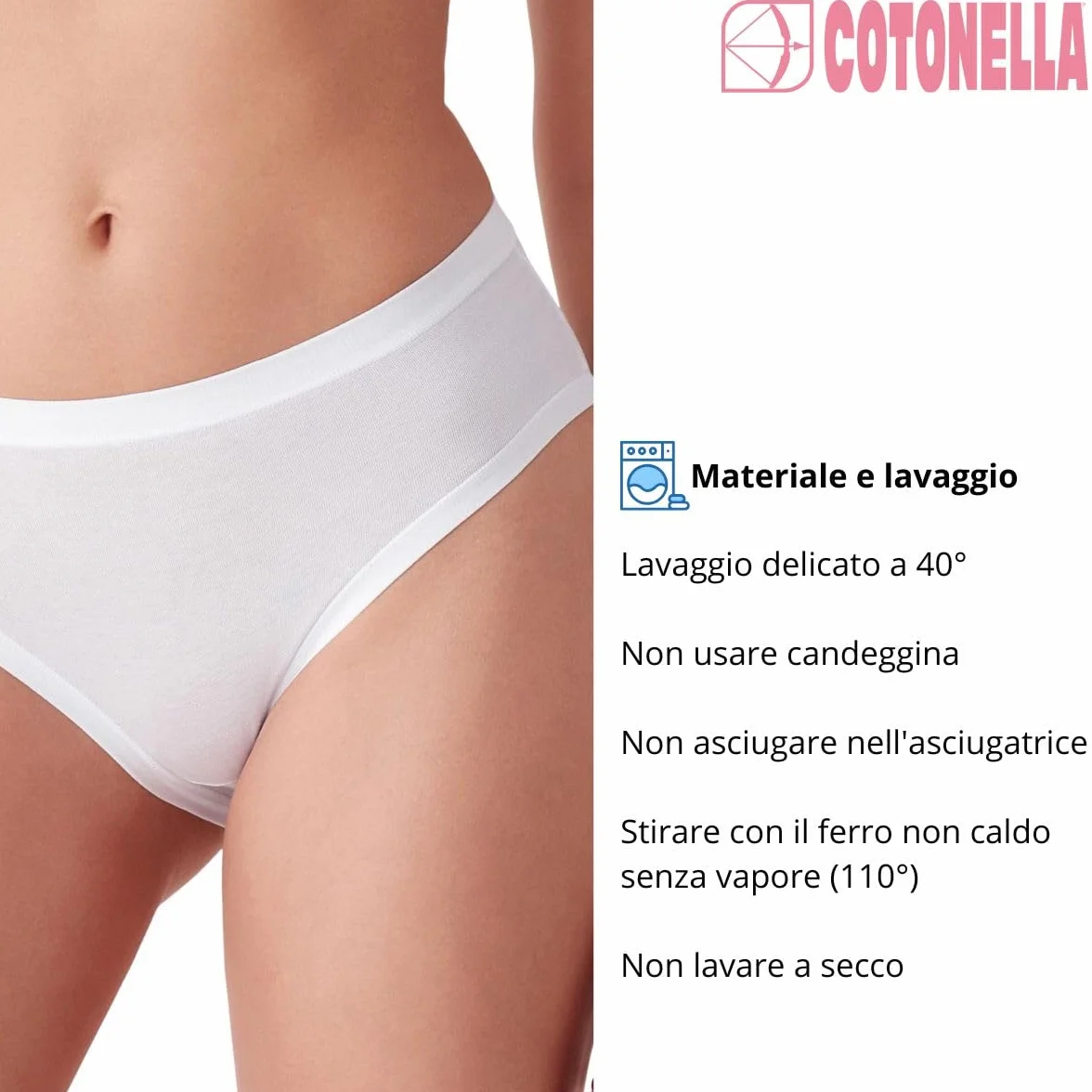 Cotonella Damskie figi Midi z bardzo wygodnymi krawędziami, bielastyczna bawełna, białe, czarne i kolorowe wzory, rozmiary 2/S - 6/XXL, 3 sztuki w opakowaniu