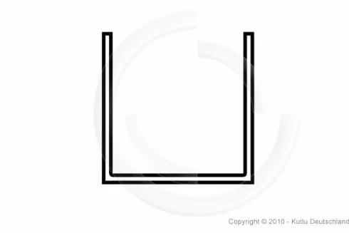 Profil aluminiowy (kształt U) 19 x 19 x 19 x 2 x 1000 mm