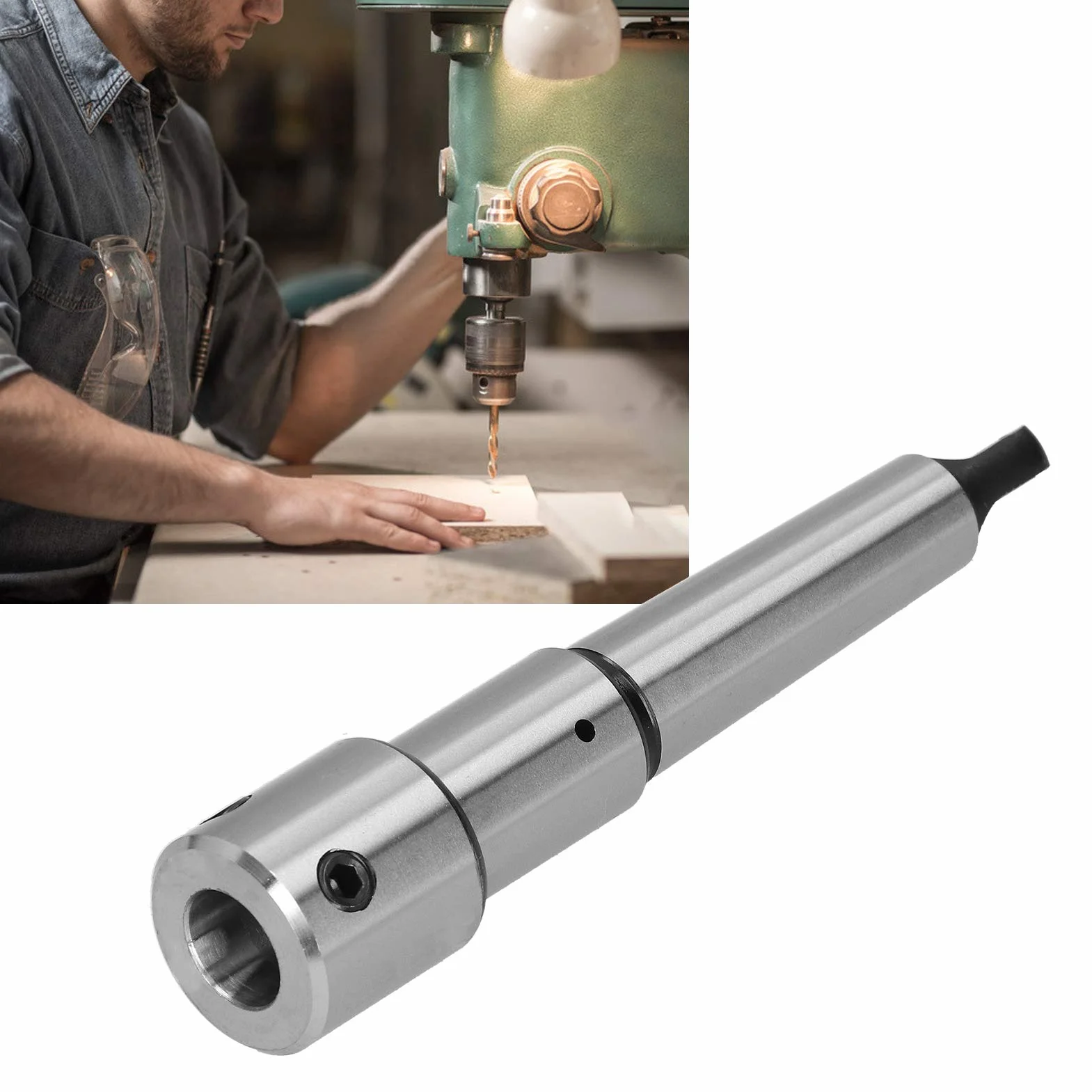 Mt3 Adapter Weldon Adapter Trzpienia Weldon Stalowy Srebrny Uchwyt Wiertarski Trzpień z Chwytem Morse'a Obcinak Pierścieniowy Przemysłowe Narzędzie Metalowe Mt3-19.05Mm