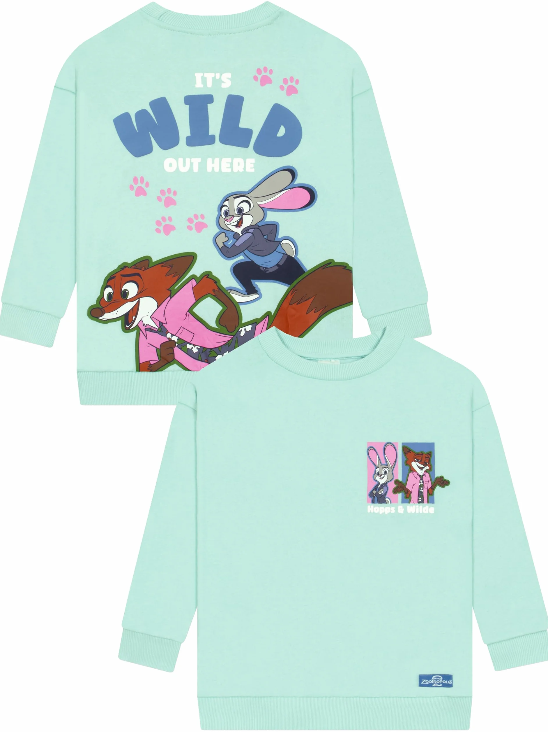 Disney Zootropolis Bluza Dziewczęca Nick Wilde Judy Hopps Sweatshirt Bawełna Dziecięca