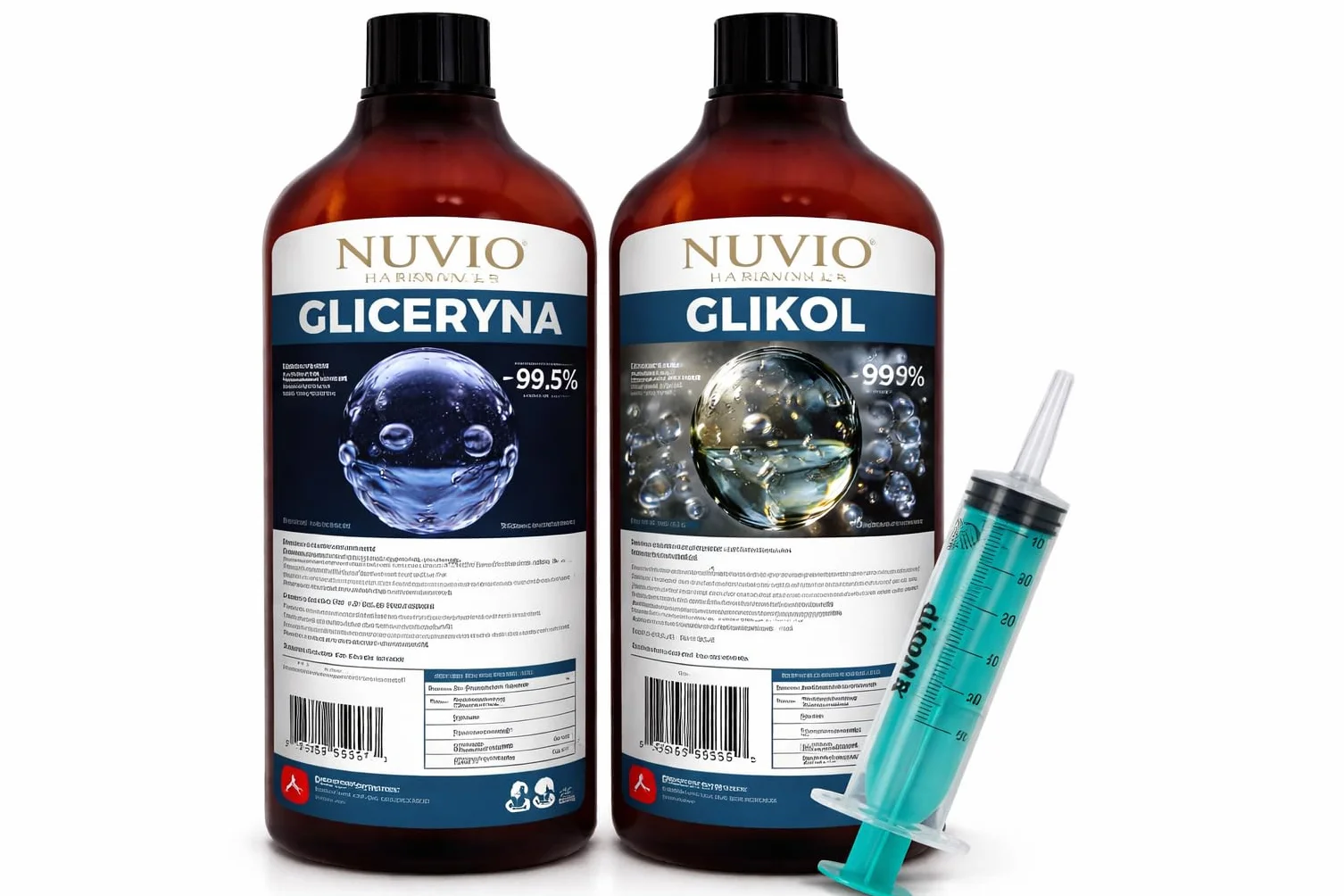 Gliceryna 1L i Glikol 1L i 2x butelka oryginalna gorilla i strzykawka gratis