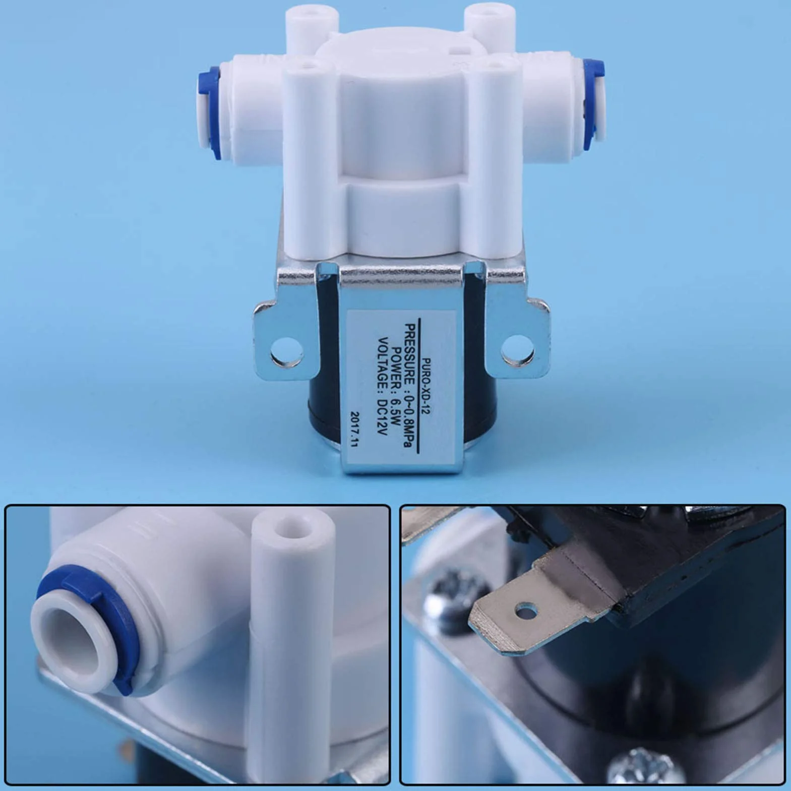 Elektrozawór Akozon 1szt DC 1/4" DC12V Wodny Elektrozawór Elektromagnetyczny Magnetyczny Elektrozawór Zamknięty Normalnie Zamknięty dla Maszyna wodna/sprzęt do wody pitnej