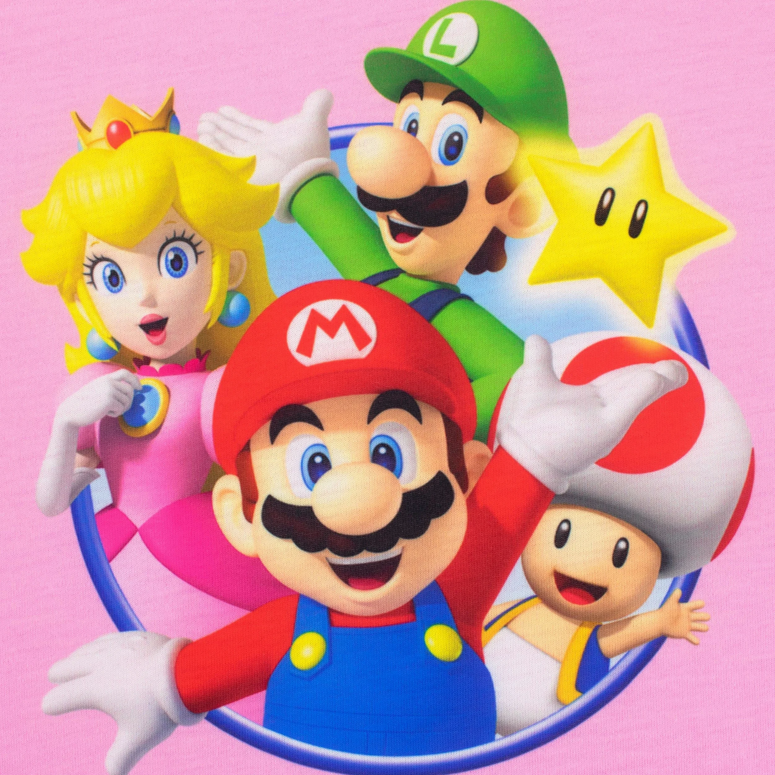 SUPER MARIO Dziewczęca piżama Gra Komplet bielizny nocnej dla dzieci