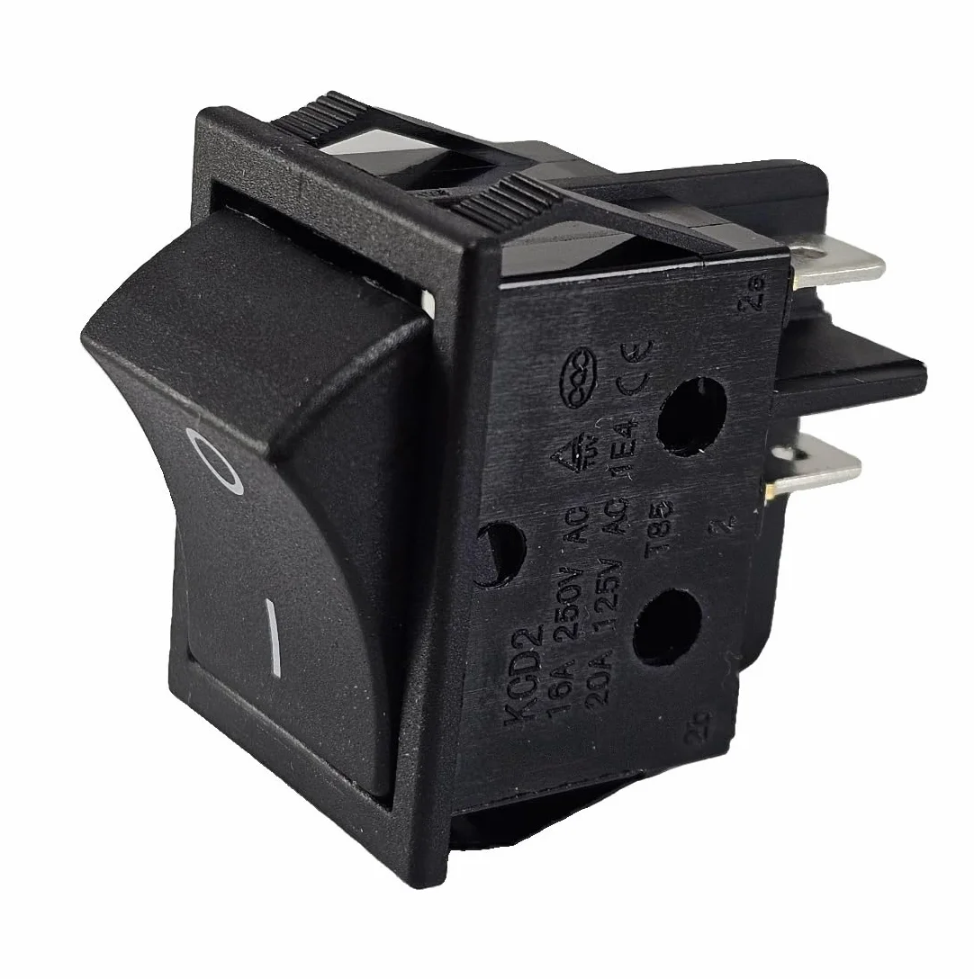 Wodoszczelny przełącznik kołyskowy On/Off 4 piny, 16 A, 250 AC/DC, z wodoszczelną osłoną IP65, czarny