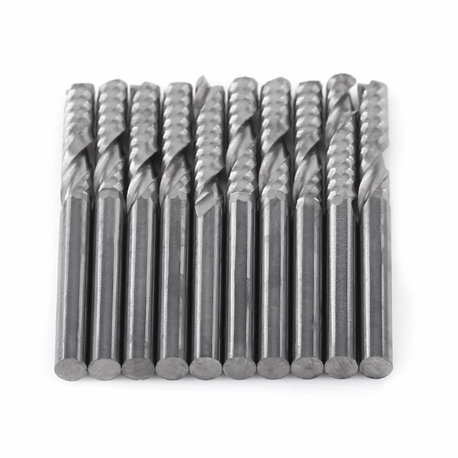 Frez trzpieniowy, 10 sztuk Frez trzpieniowy spiralny z węglika wolframu 4 mm Frez z pojedynczym rowkiem Frez CNC do zastosowań przemysłowych