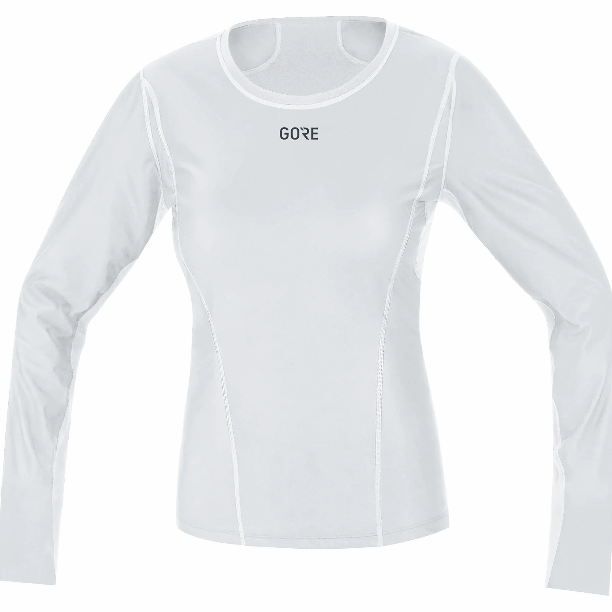 GORE WEAR Koszulka wiatroszczelna z długim rękawem damska, Multisport, GORE WINDSTOPPER, 36, Jasnoszary/Biały