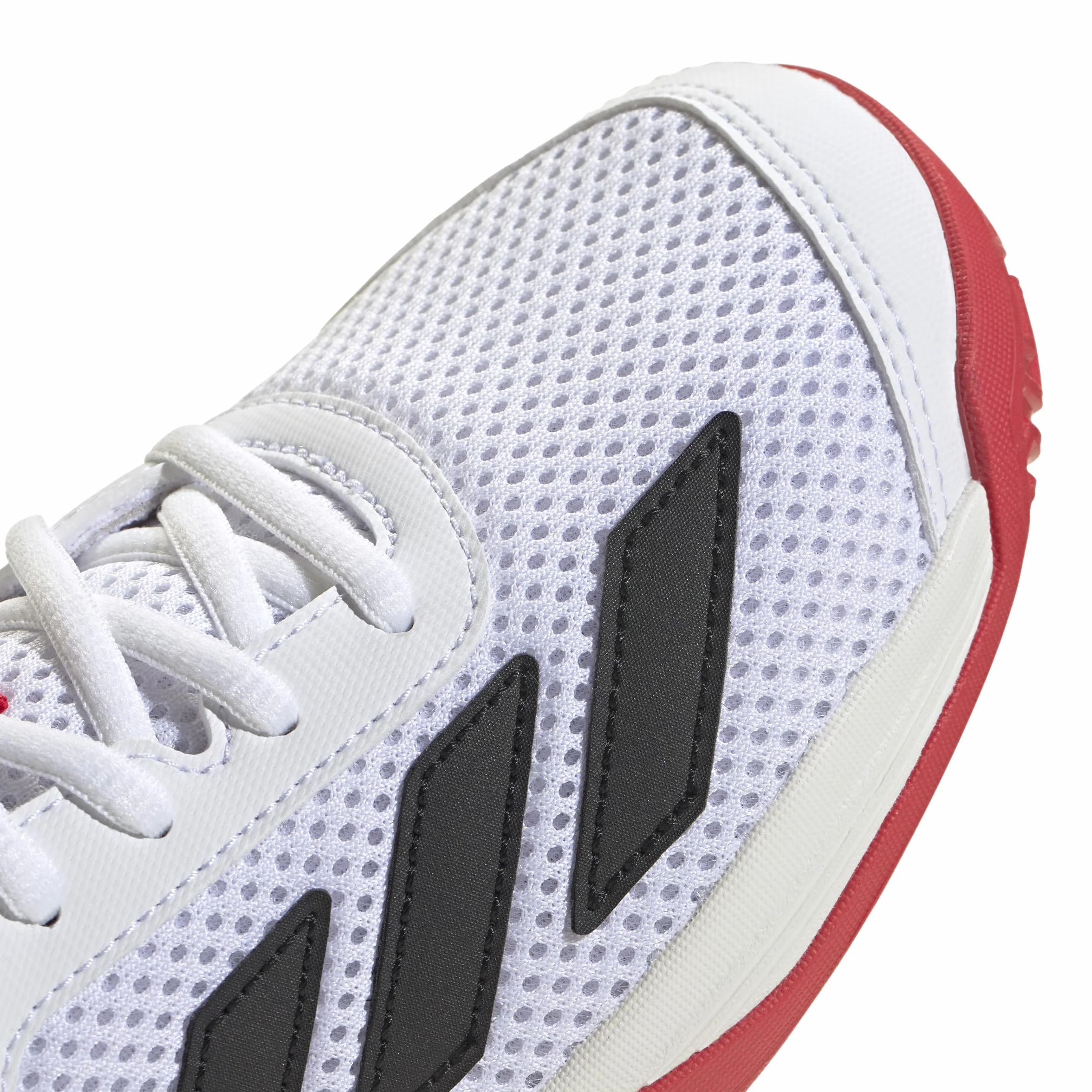 adidas Uniseks - dzieci Courtflash Kids Tennis Shoes, Cloud White/Core Black/Lucid Red, 38 EU