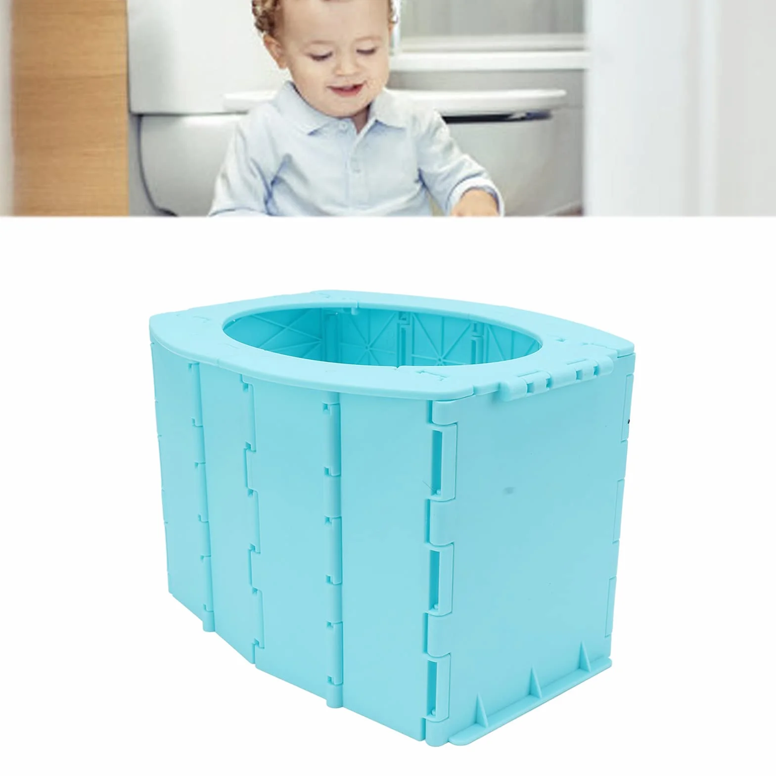 Travel Potty for Kids, Reusable Portable Folding Potty for Toddler, Toilet for Outdoor Camping, Toddler Potty Seat for Outdoor Emergency Camping