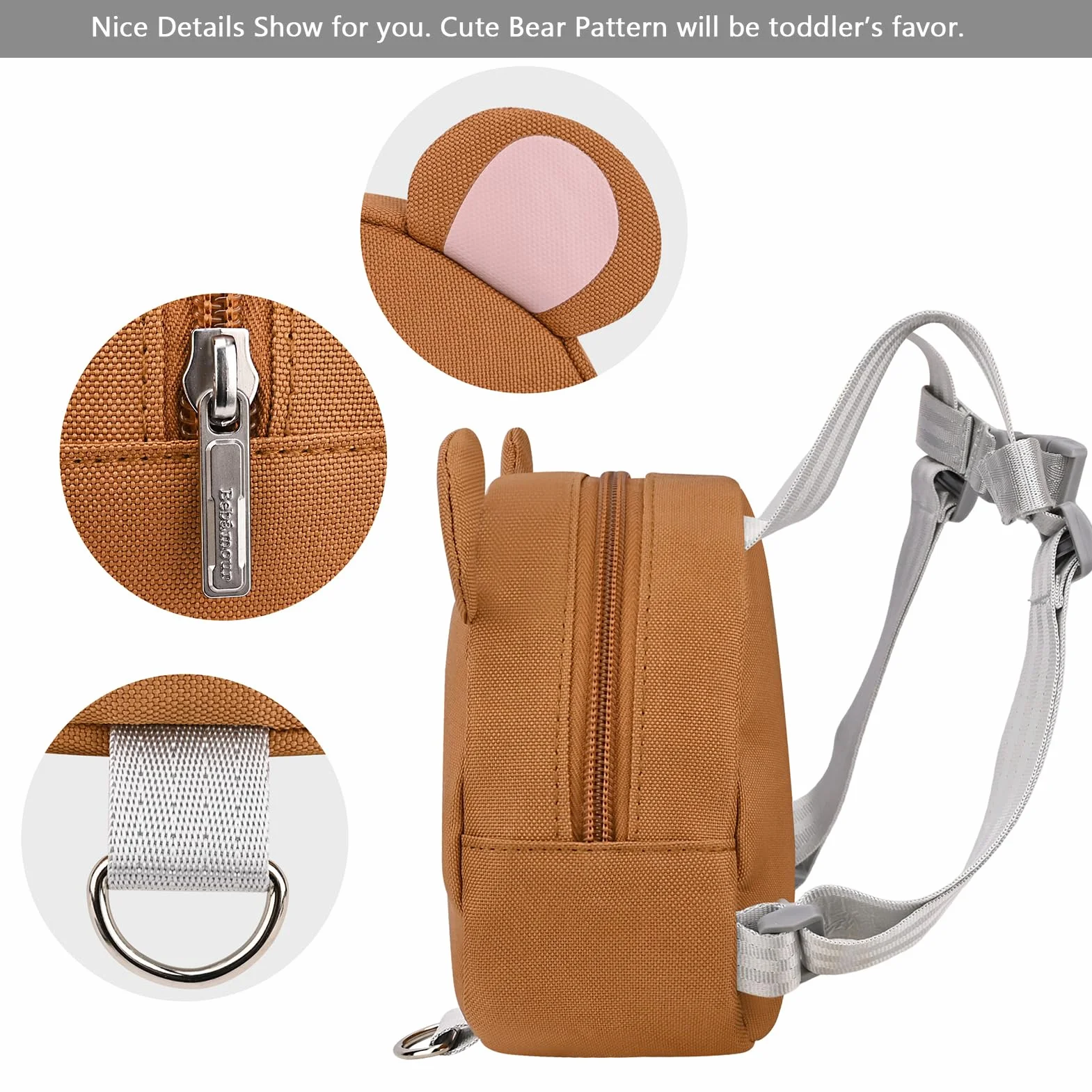 Bebamour Animal Toddler Backpack z wodzami bezpieczeństwa Mini torba ze smyczą dla dzieci Przenośny plecak z szelkami dla chłopców i dziewcząt