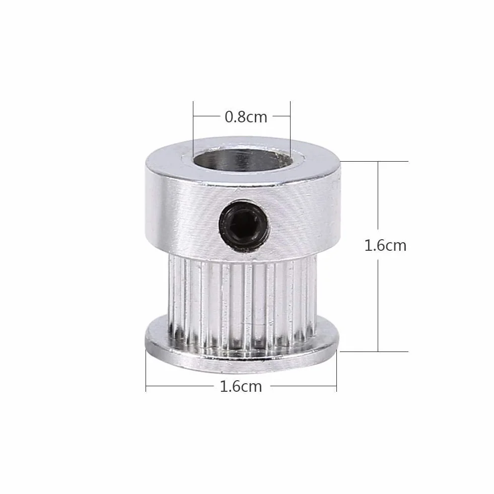 Zestaw pasów zębnych z napinaczem pasów 2 szt. GT2 aluminiowe paski zębate, koła pasowe, 20 zębów, kołnierz synchroniczny 8 mm otwór do drukarki 3D