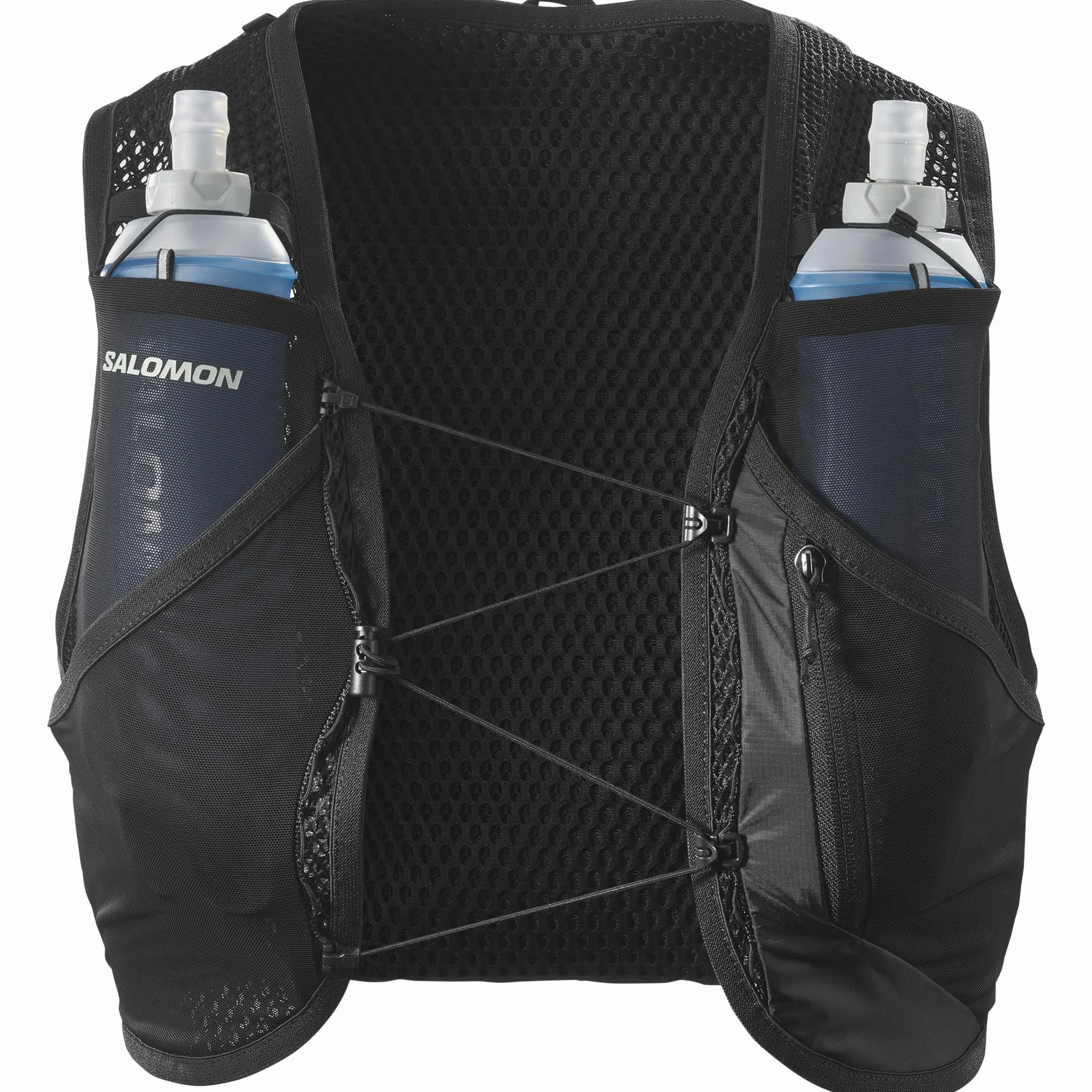 Salomon Active Skin 8 Unisex kamizelka do biegania nawodnienie szlak turystyczny z butelkami w zestawie, łatwe nawodnienie, precyzyjne dopasowanie 8 l i zoptymalizowane przechowywanie