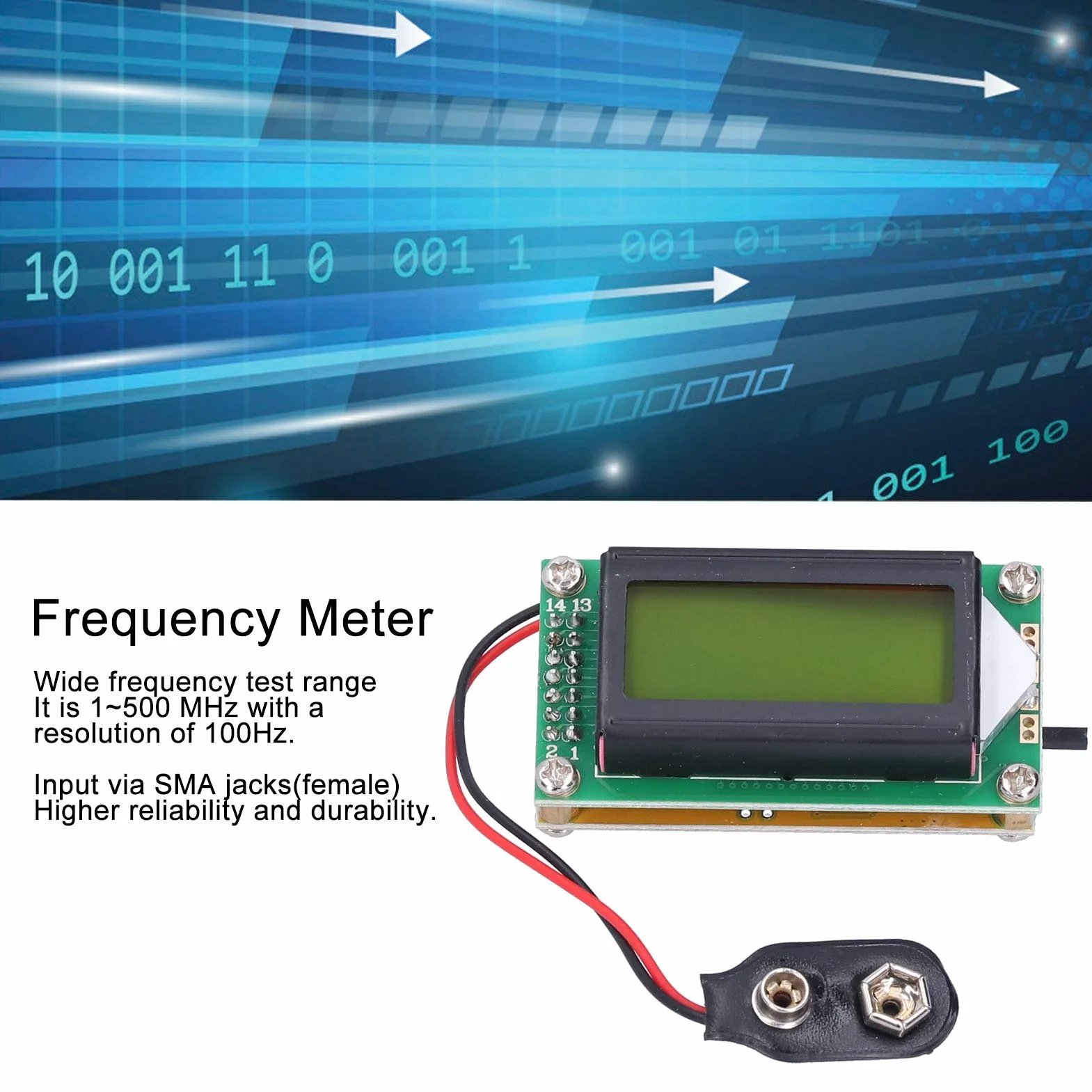 1 szt. BYS459-1500 Tester Hz, moduł Testujący Licznik Częstotliwości 1-500 MHz (bateria Nie Jest dołączona)