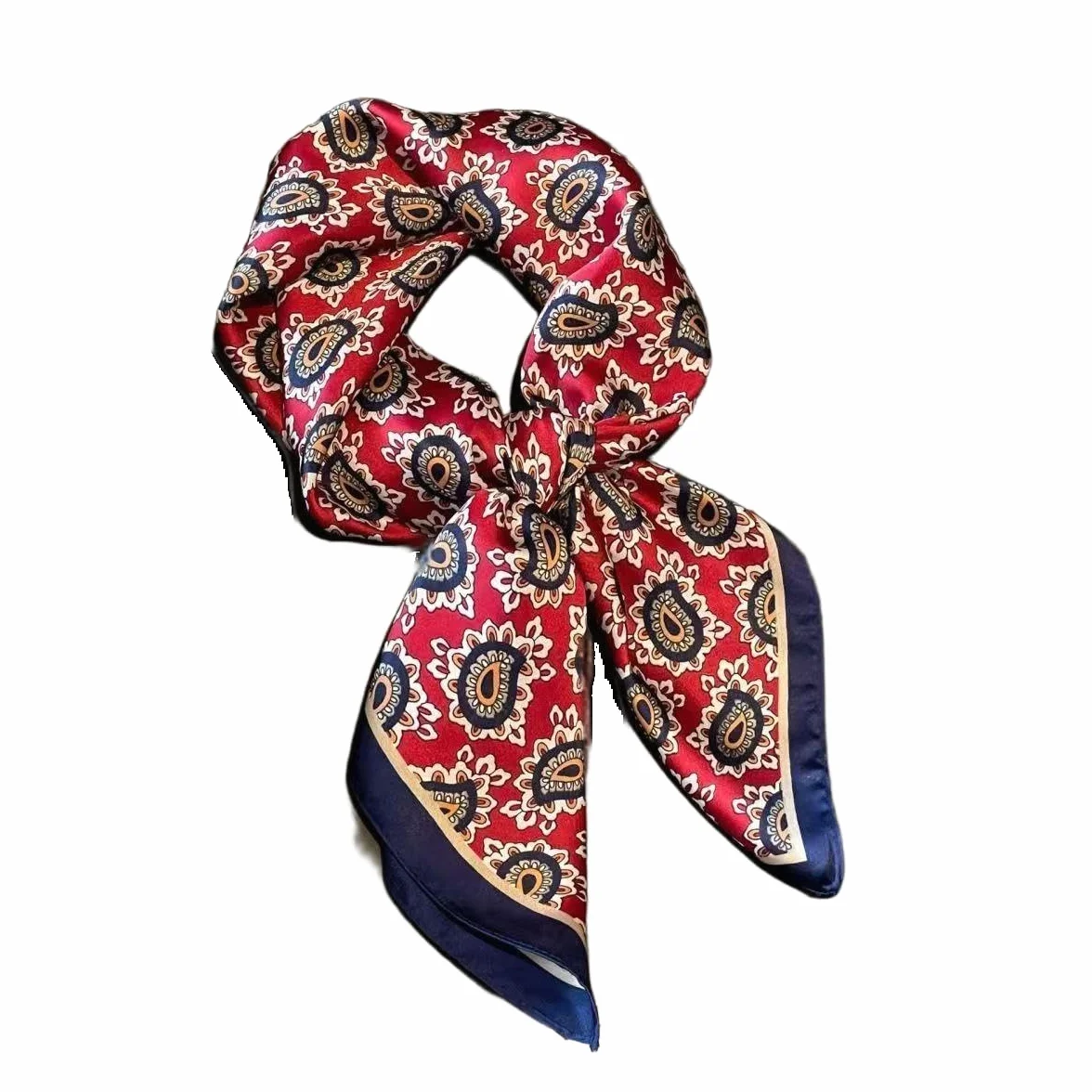 GIMIRO Kobiety 70 x 70 cm szalik symulowany jedwabny kwiaty szalik krawat pepitka bandana
