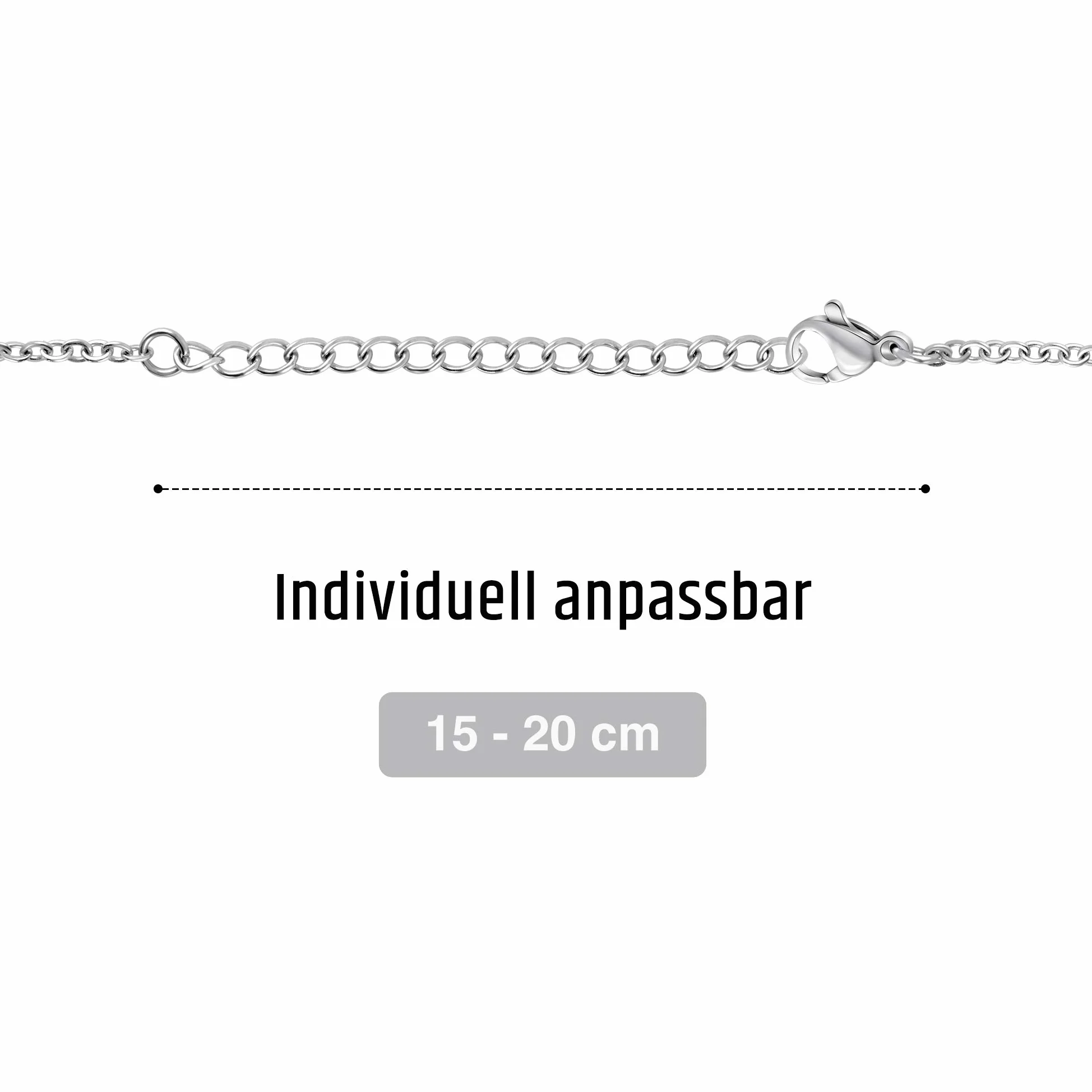 Nuoli Bransoletka damska z zawieszką kuli ziemskiej 15+5 cm polerowana stal nierdzewna srebro