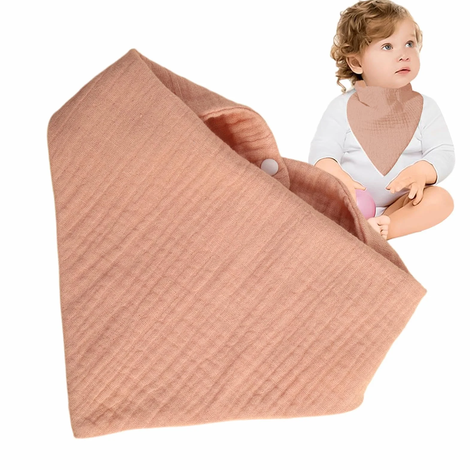 Śliniaki bandana dla niemowląt, miękkie chusteczki, regulowane wygodne, oddychające chłonne tkaniny, przyjazna dla skóry tkanina idealna do ząbkowania i codziennego noszenia, 40 x 20 cm