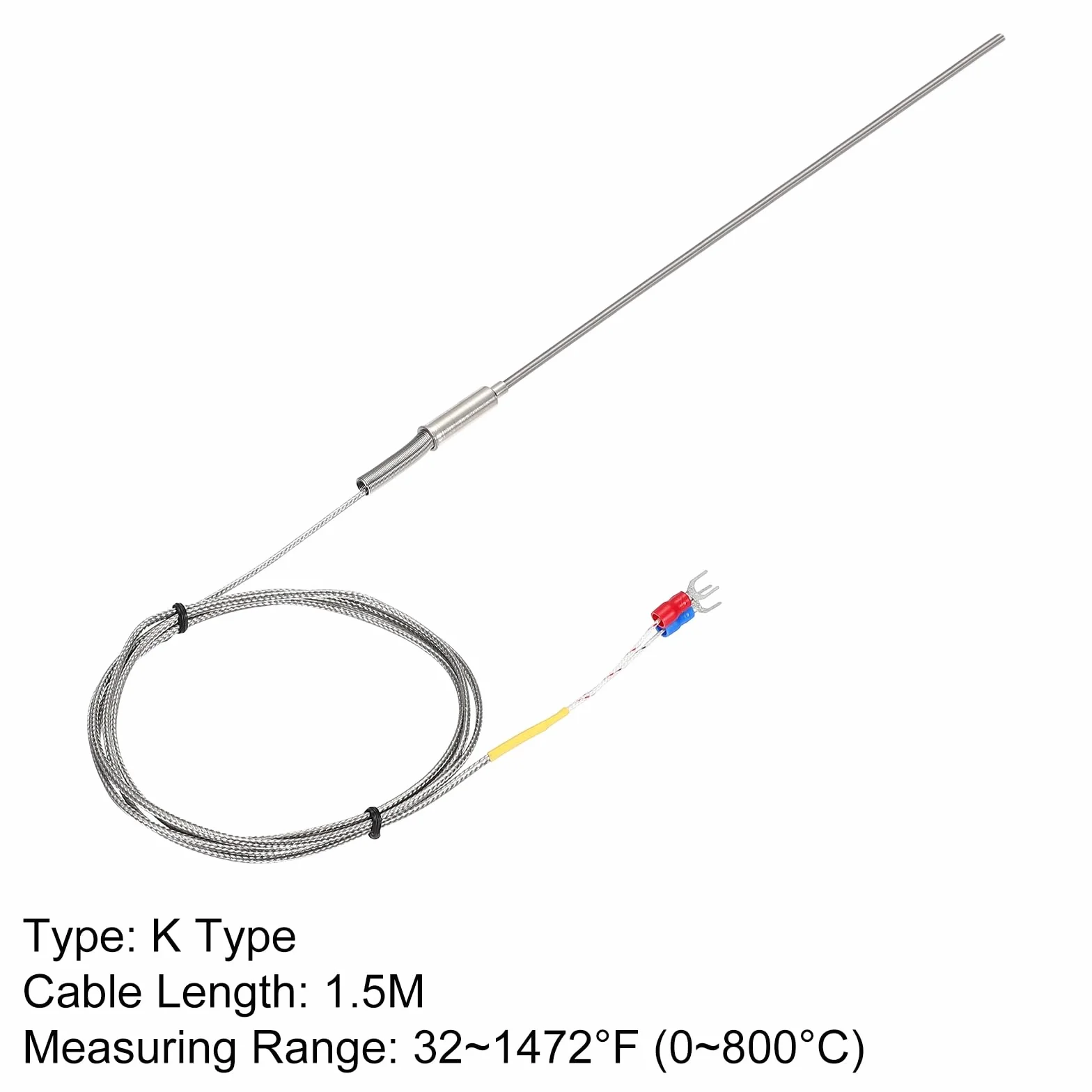 QUARKZMAN K--Typ czujnik temperatury sonda 3 x 250 mm (od 0 do 800C) 5 ft regulator temperatury