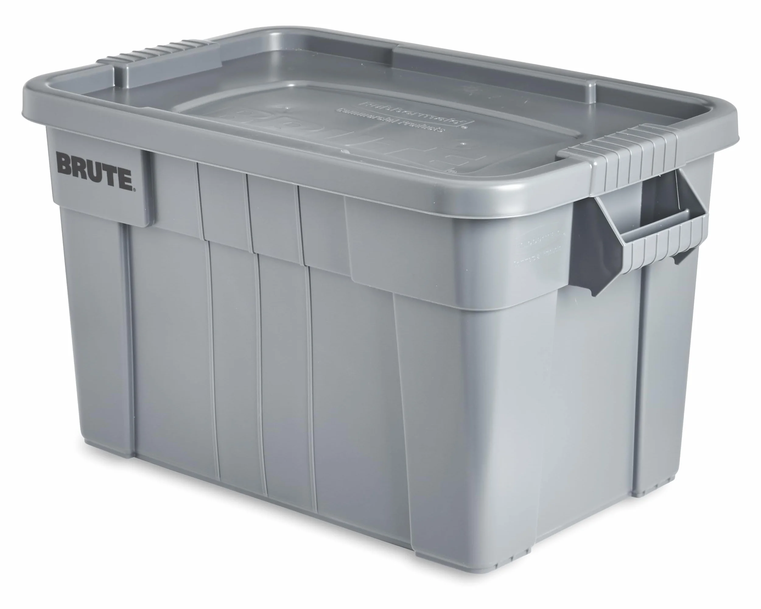 Rubbermaid Commercial Products BRUTE Tote Storage Bin with Lid, 20-Gallon, Gray, Rugged/Reusable Boxes for Garage/Moving/Camping/Basement Storage/Kitchen/Warehouse/Outdoor, Pack of 1